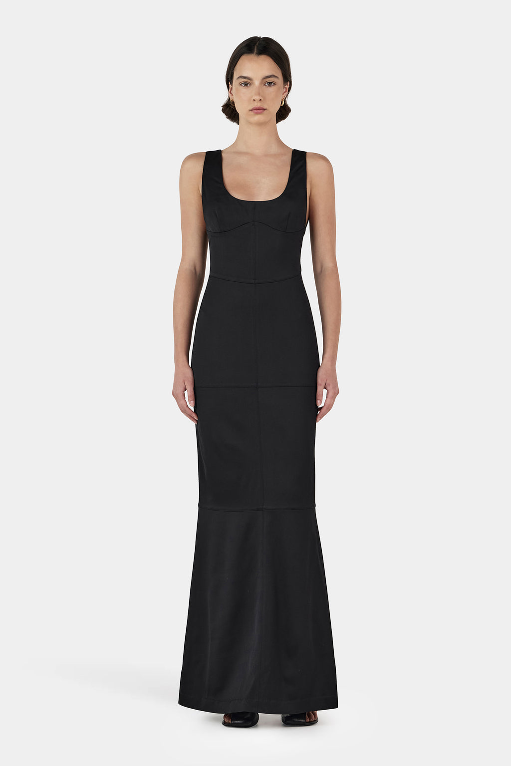 hansel and gretel black dress Fiorella high slit formal dress A-Line V-Neck Black Long US Size:XS