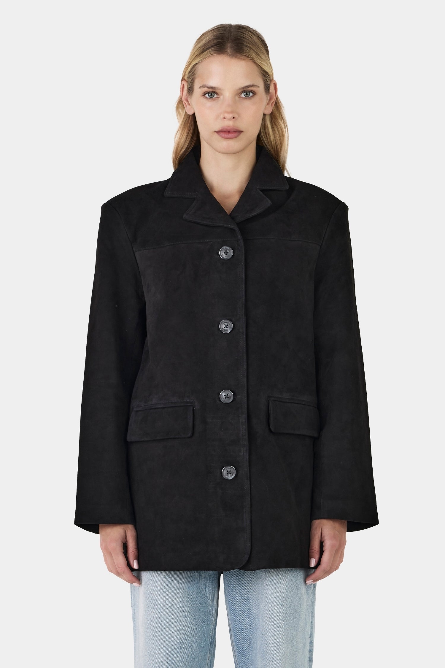 Lennox Suede Jacket Black Suede – Hansen & Gretel