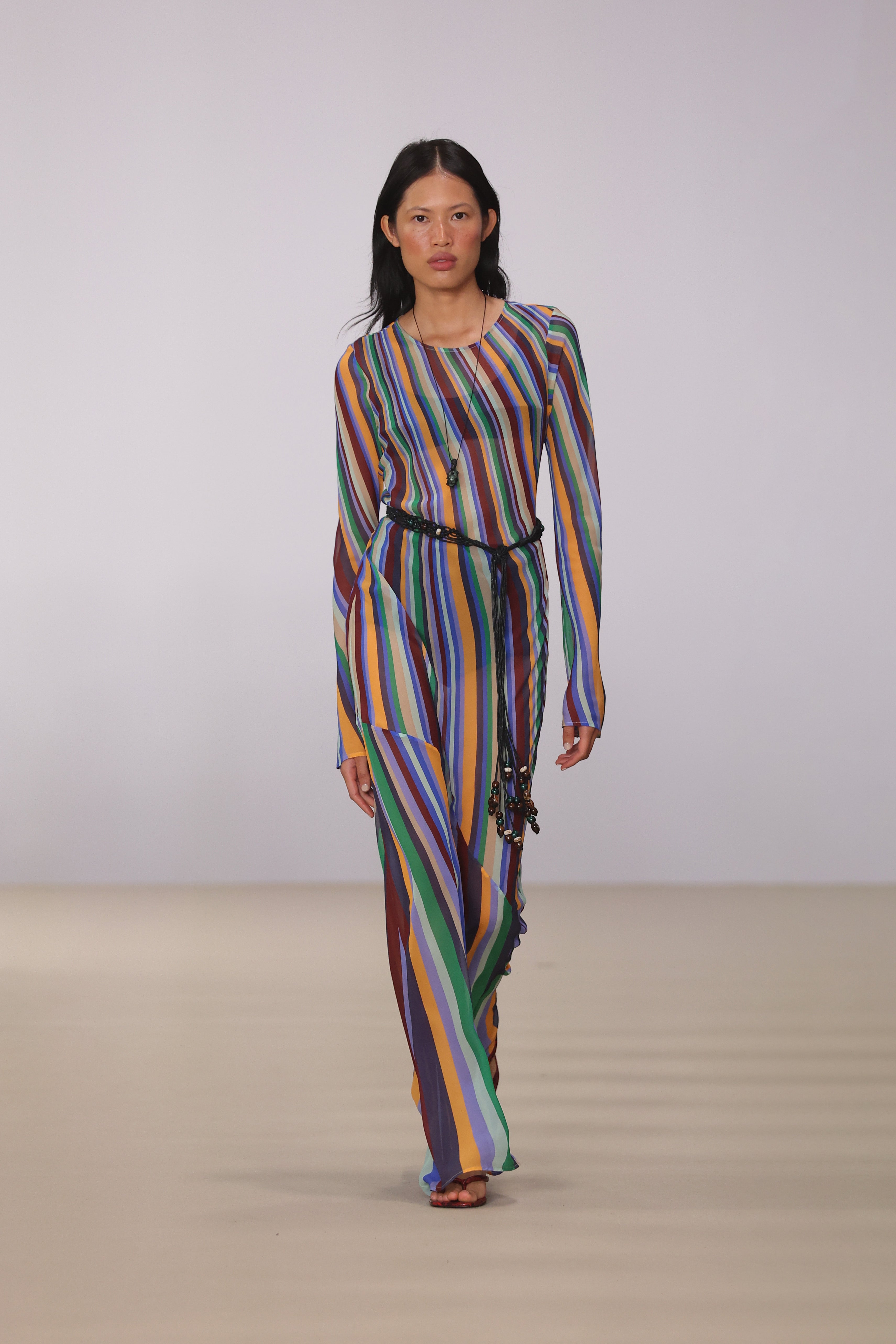 Anouk Silk Maxi Dress Wave Length-L / WAVE LENGTH