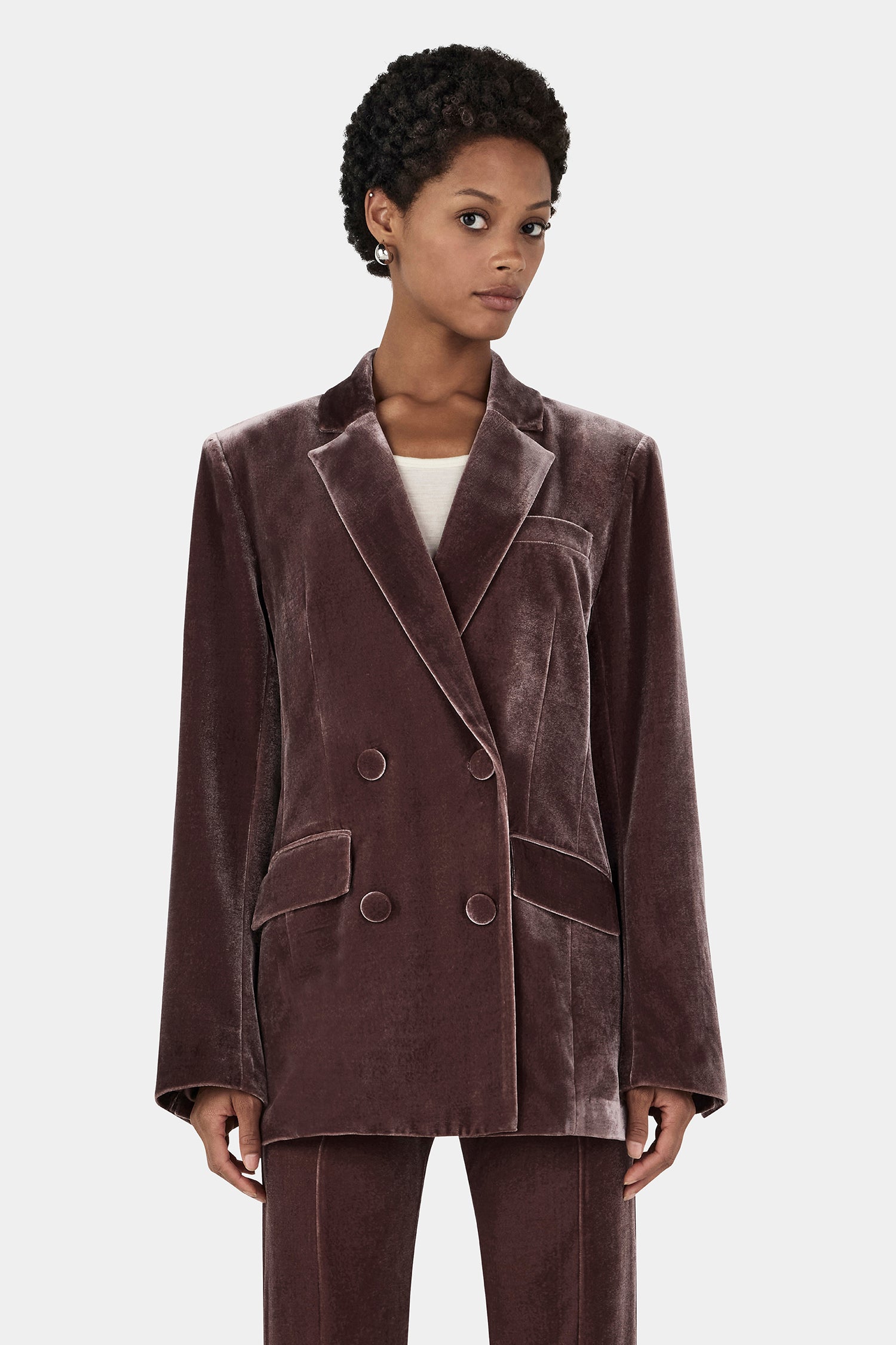 Alistair Velvet Blazer Eggplant – Hansen Gretel