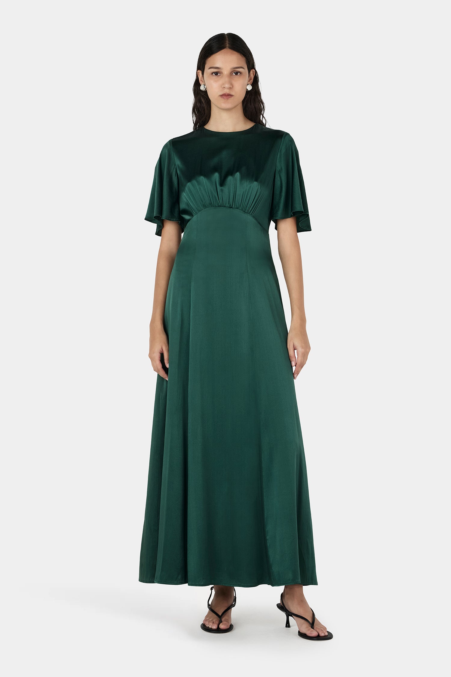 Amber Dress Pine Green – Hansen & Gretel