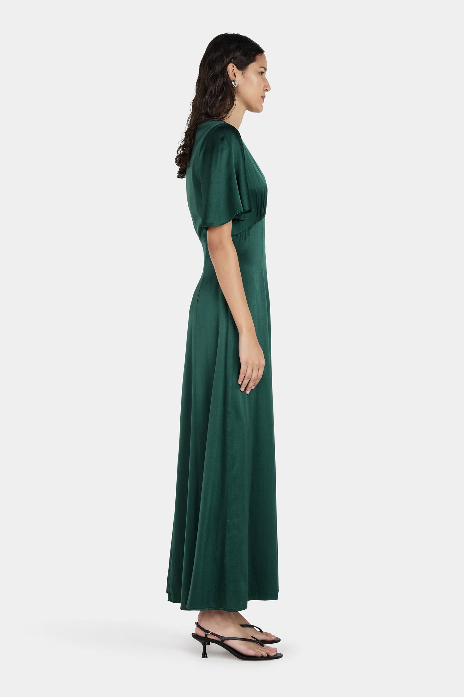 Amber Dress Pine Green – Hansen & Gretel