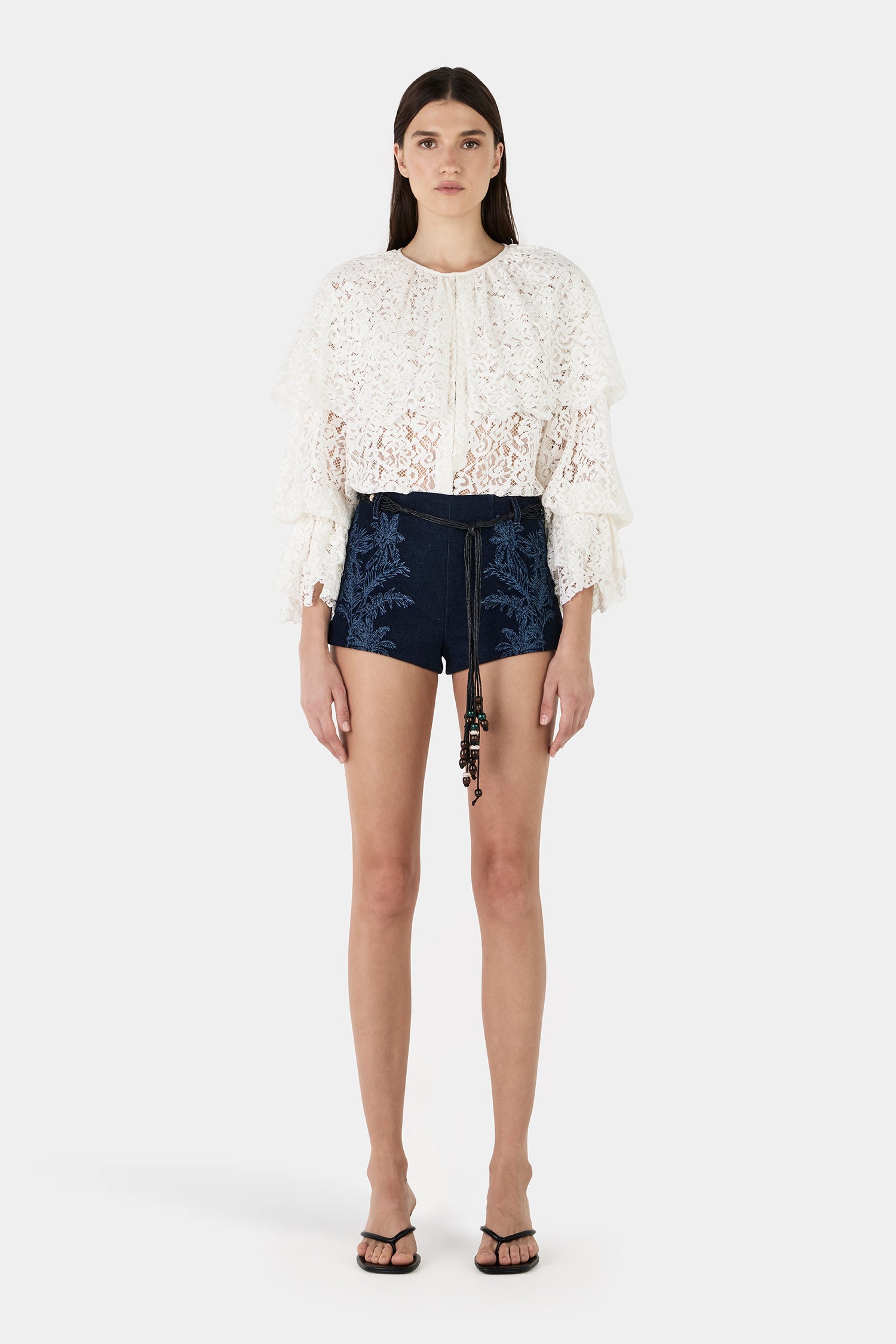 スリア　ジョージーナトップ Jacques Denim Shortie Tropicana Denim – Hansen & Gretel