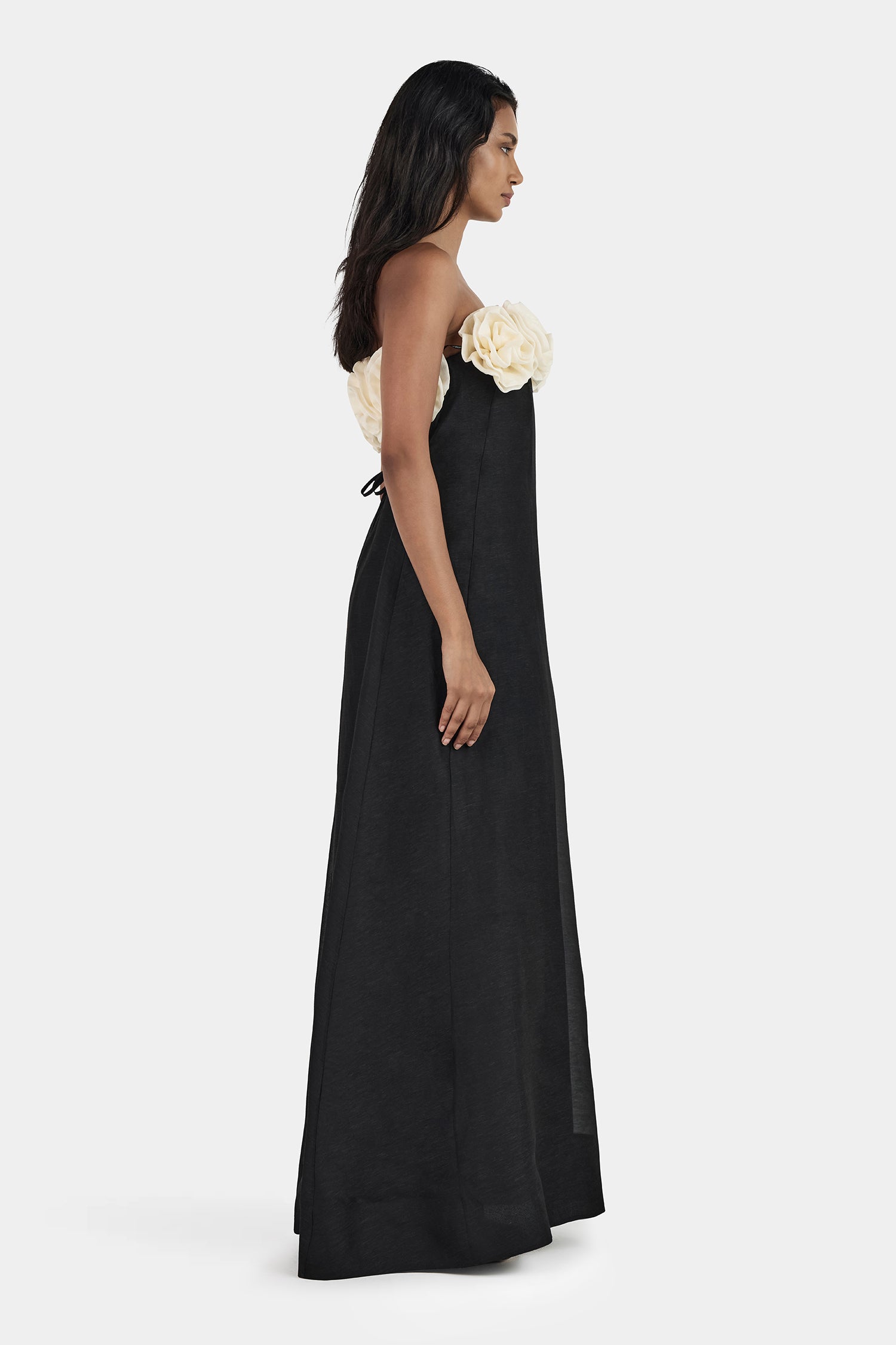 Aster Maxi Dress Black/Cream Hansen & Gretel Aster Maxi Dress Black/Cream Hansen & Gretel