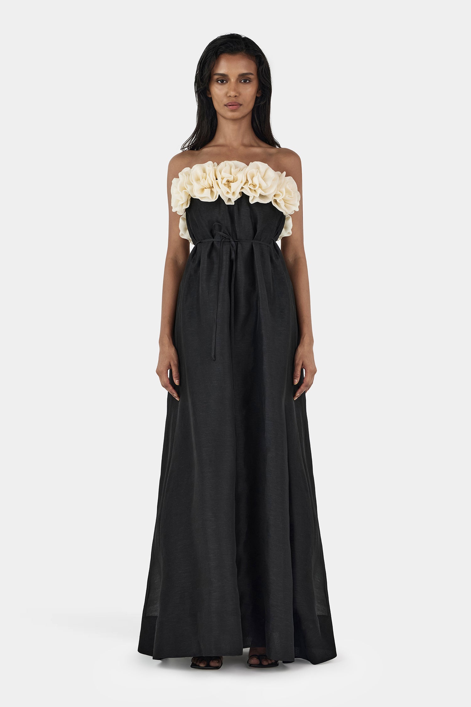 white christmas dresses Hansen & Gretel Akacia Maxi Dress in Cream Empress – Coco & Lola main image 0