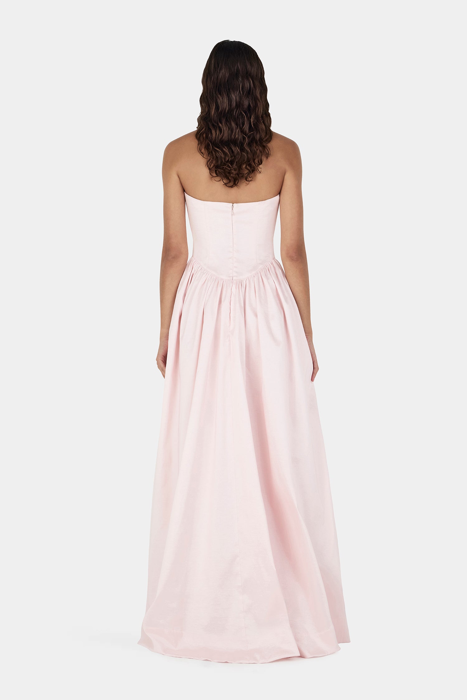 open lace back dress Hayley Dress Light Pink Spot-L / LIGHT PINK SPOT