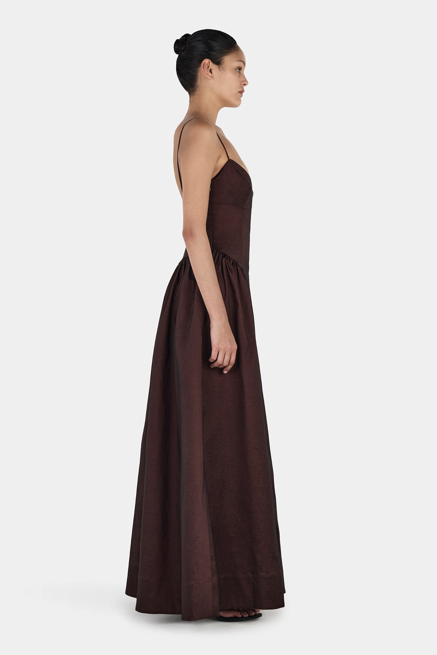 purple long sleeve bridesmaid dresses Hope Dreamy Long Sleeves Slit Floor Length Chiffon Bridesmaid Dresses, Dusty Purple