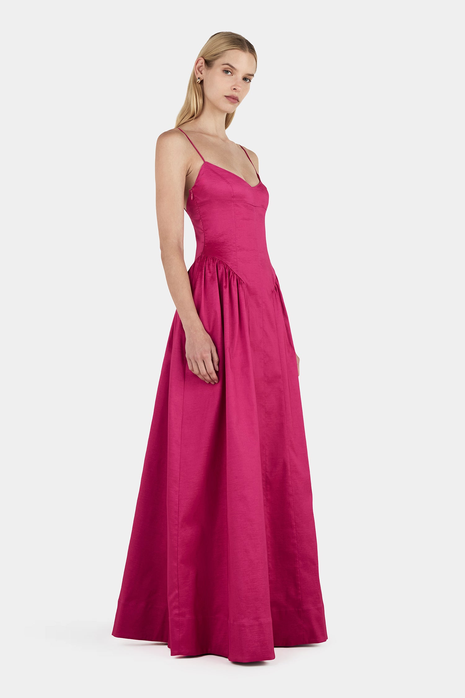 Bellini Taffeta Gown Magenta