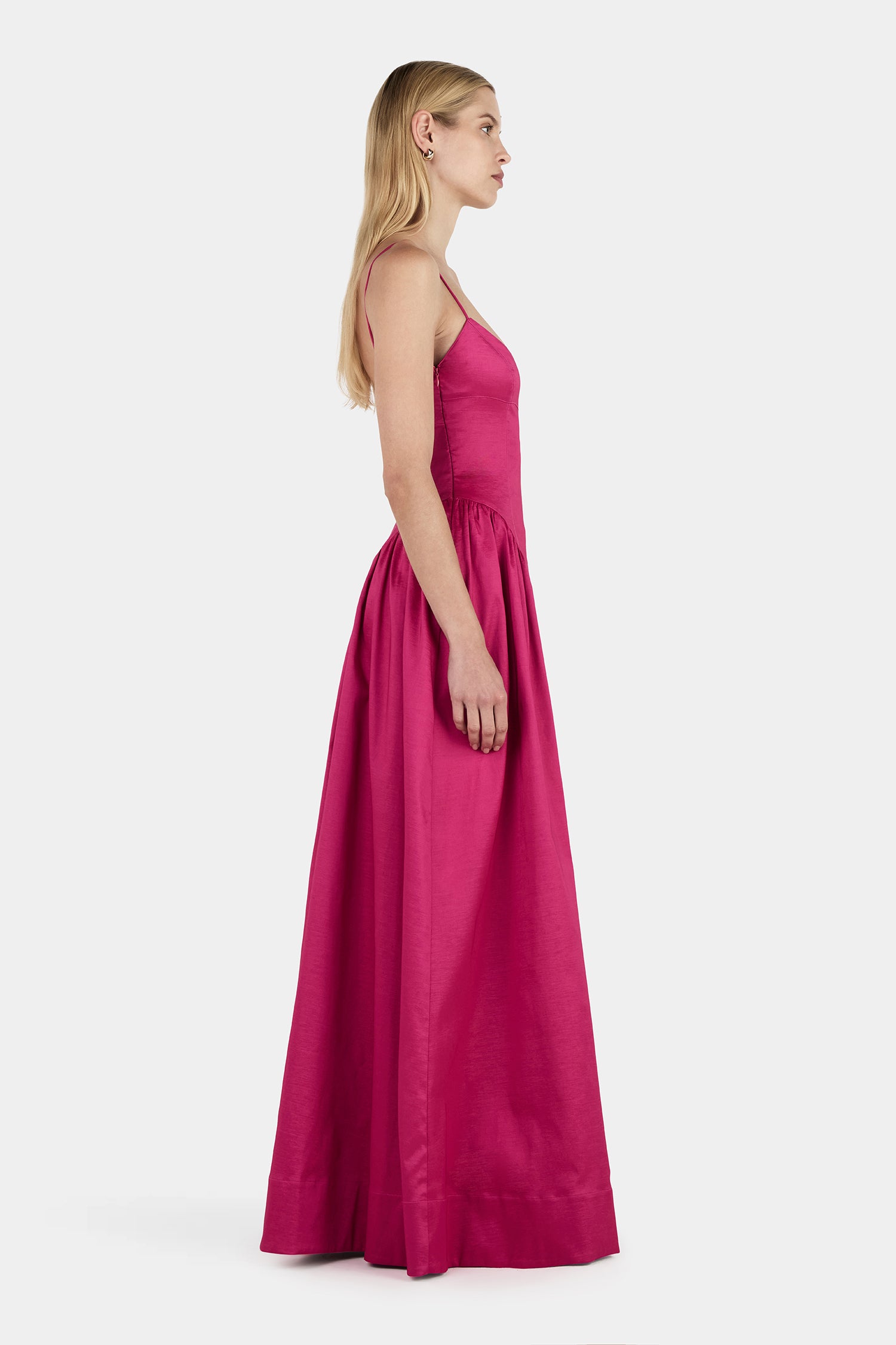 Bellini Taffeta Gown Magenta
