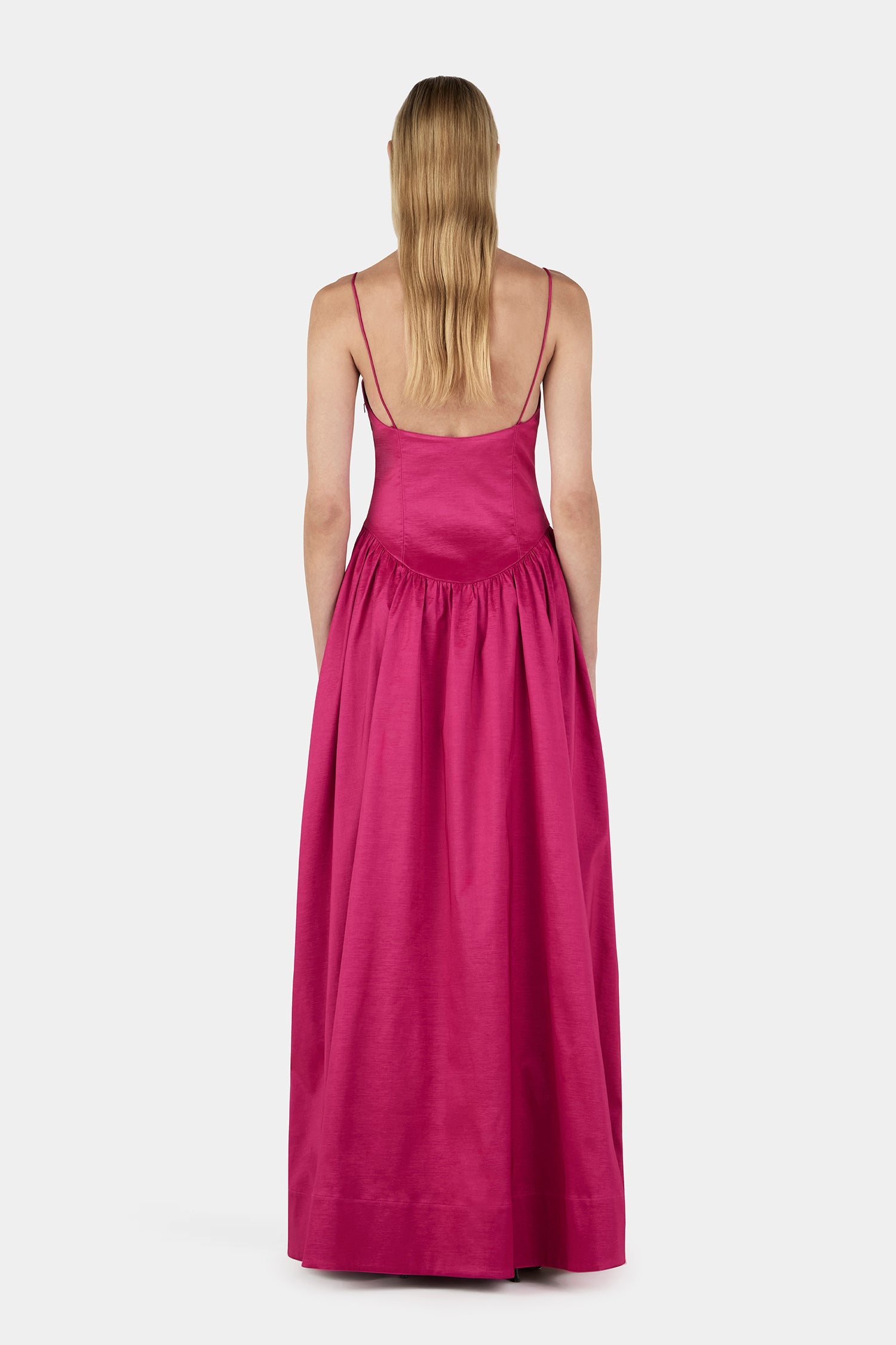 Bellini Taffeta Gown Magenta