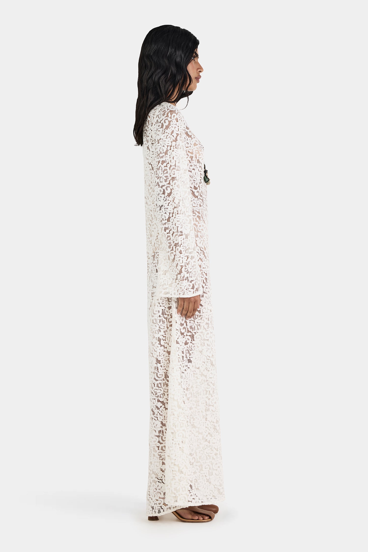Bianca Lace Dress Ivory Lace  Hansen & Gretel