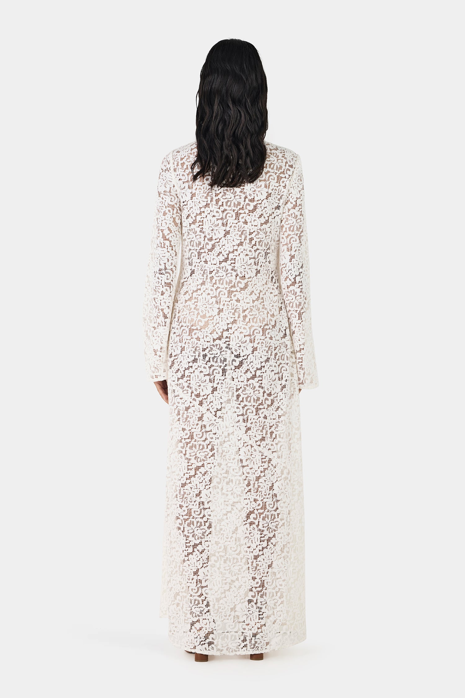 bianca lace maxi dress Ivory Lace – Hansen & Gretel elegant black evening dress from shoulder Elevated casual — the Size:UK06