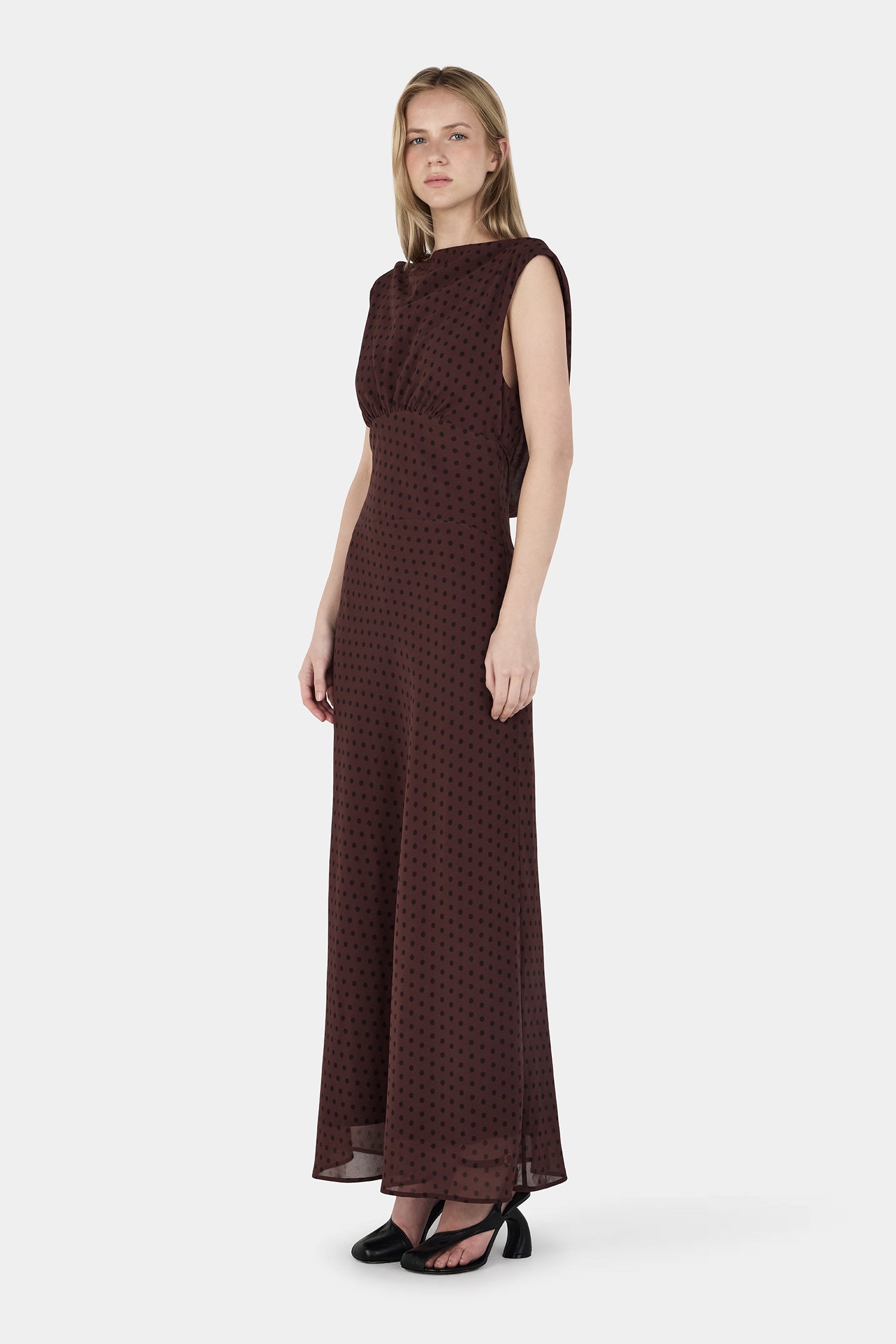 blue dress for baby girl Carmela Bias Dress Chocolate Polka – Hansen & Gretel
