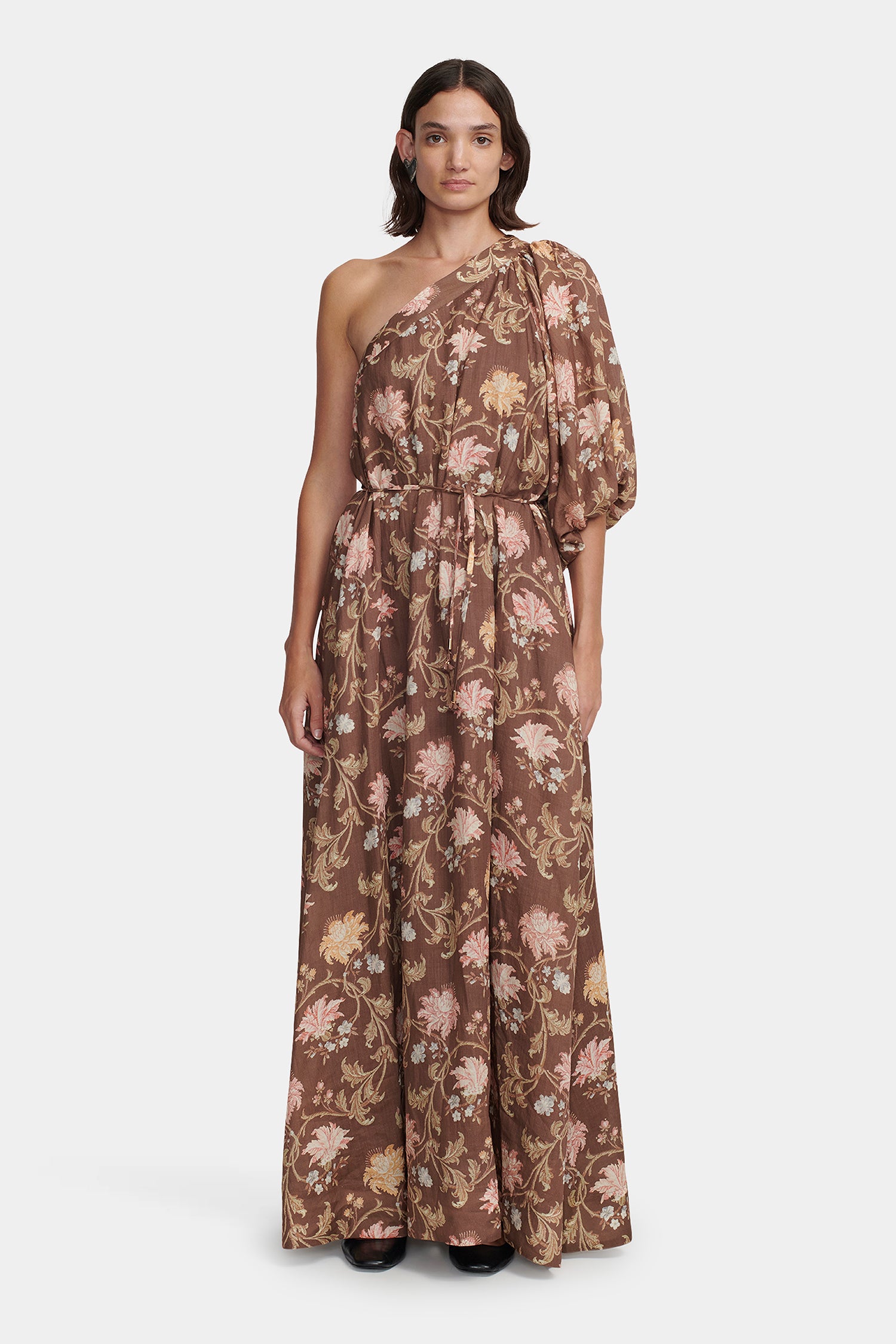 chinese dress ladies Baltic Born Womens Carmen Maxi Dress | Off White + Blue Floral main image 1
