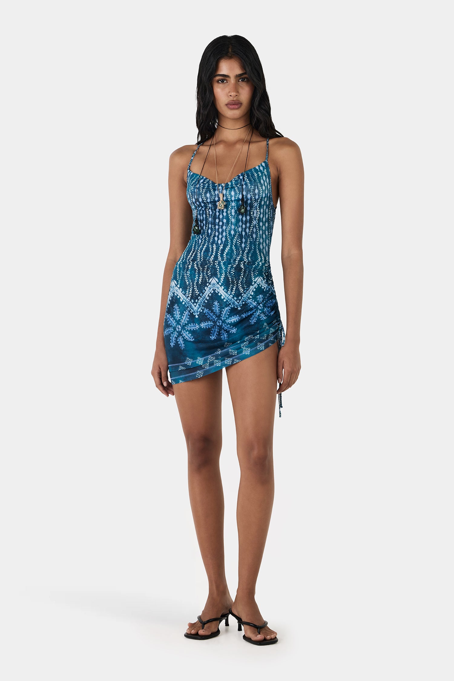 Carrie Mini Dress Aqua Drift – Hansen & Gretel