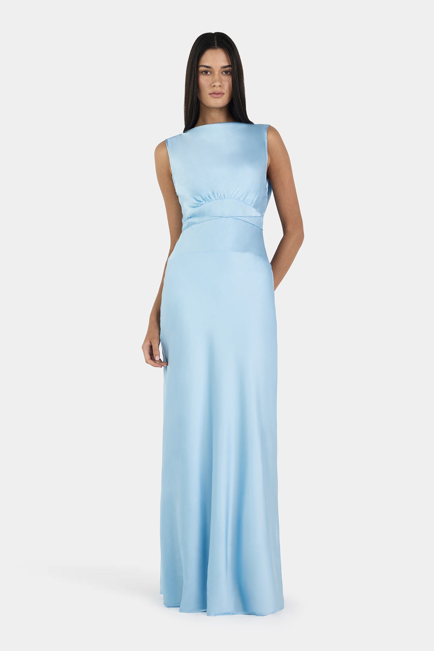 Clara Bias Dress Cornflower  Hansen & Gretel