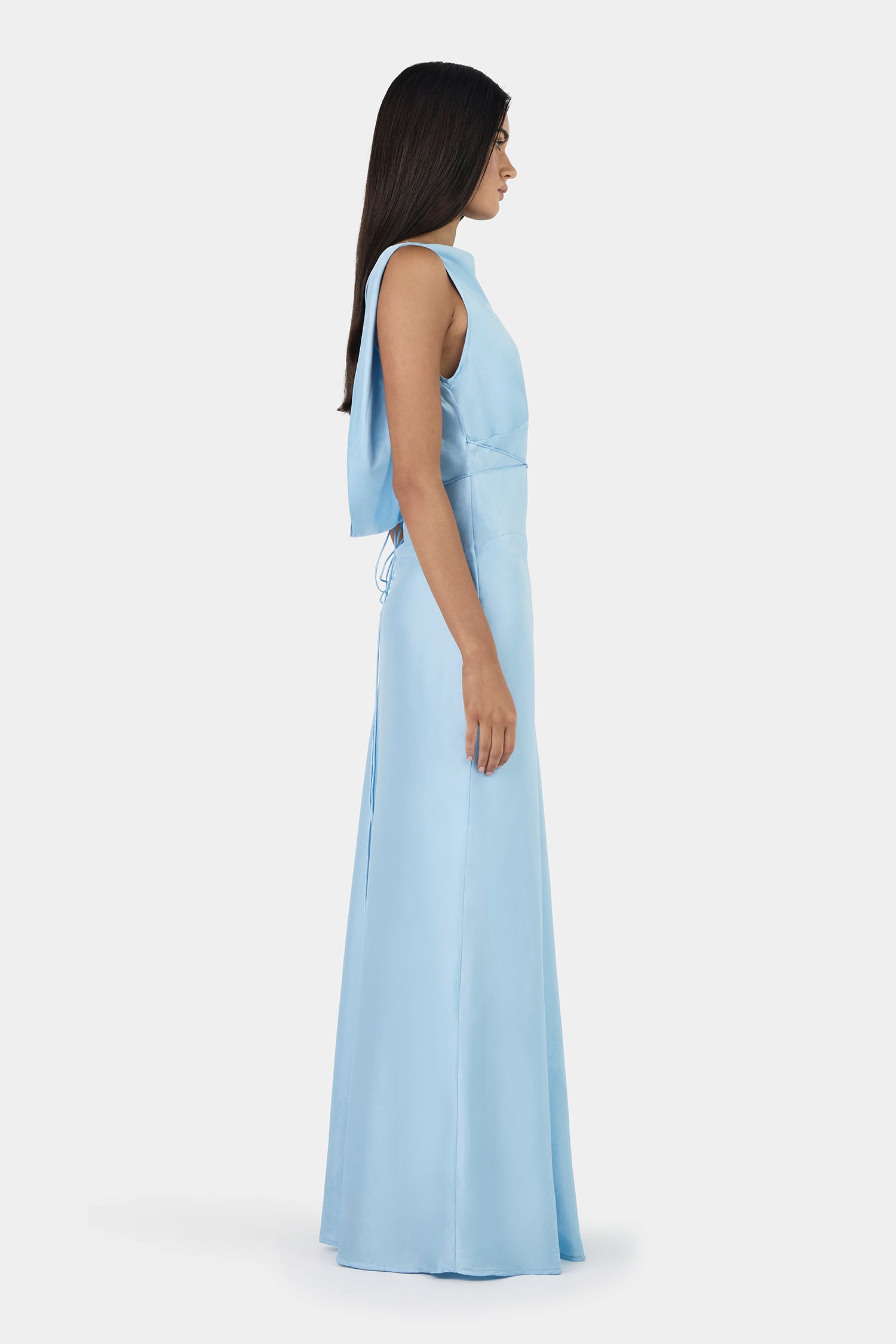 Clara Bias Dress Cornflower-L CORNFLOWER