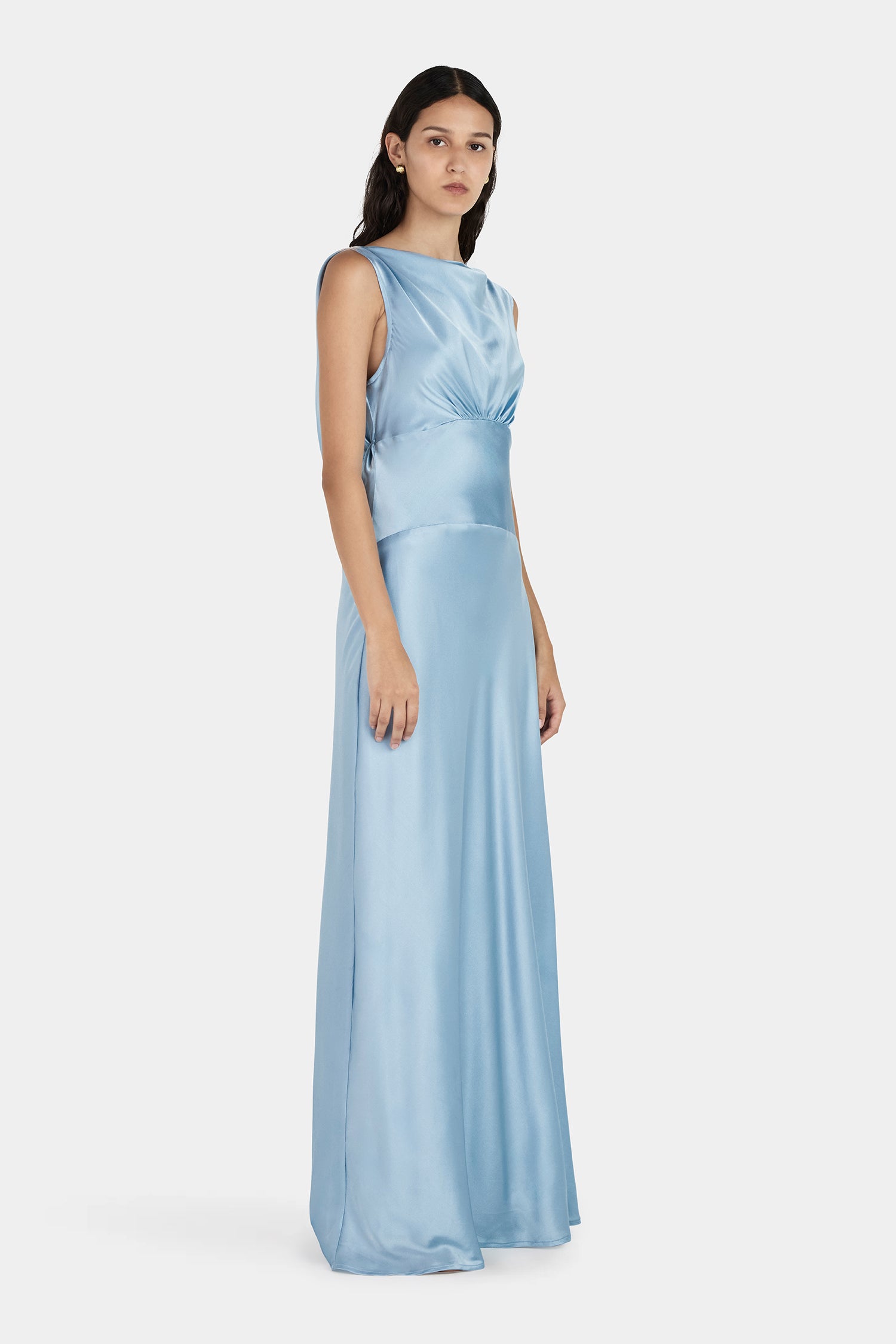 Clara Bias Dress Cornflower