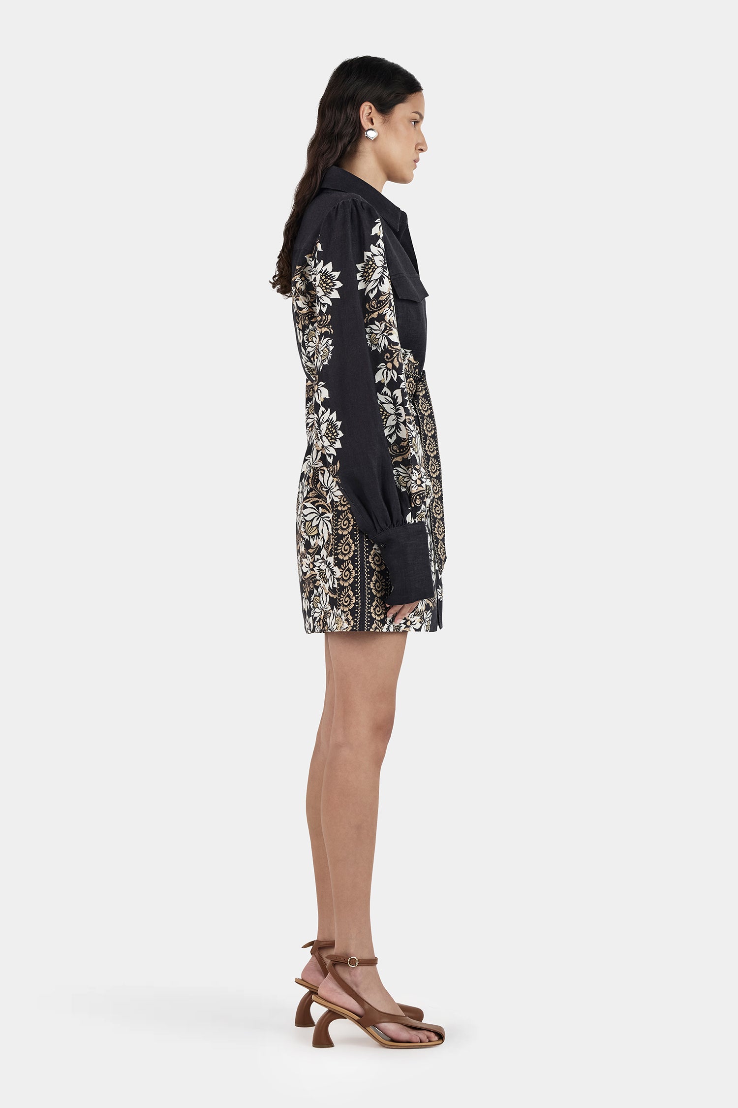 constance mini dress free people Constance Linen Mini Dress Midnight Bells Beach – Hansen & Gretel