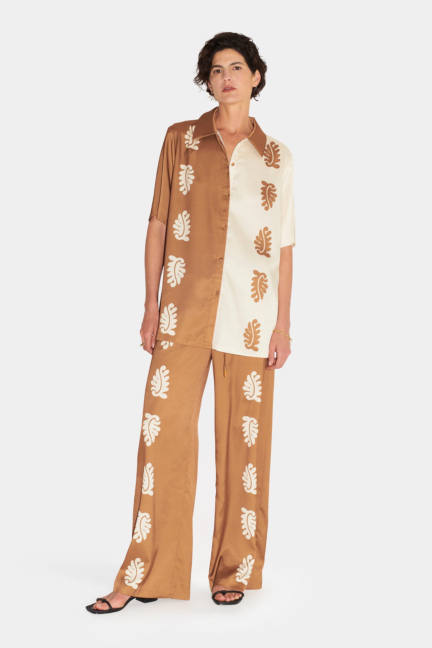 Bowden Relaxed Pant Stencil Leaf – Hansen Gretel