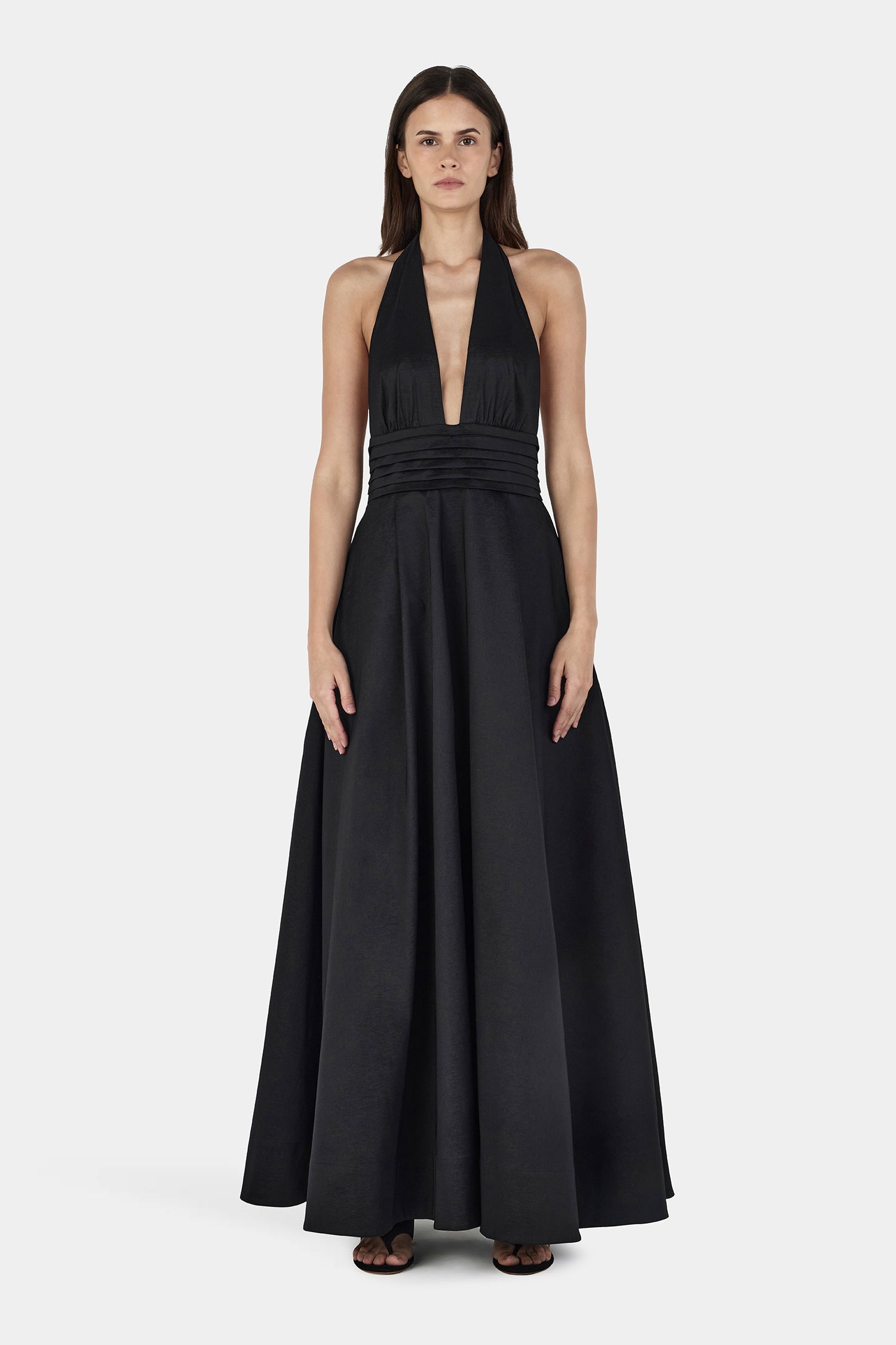 evalina maxi dress Evalina Taffeta Gown Black-L / BLACK