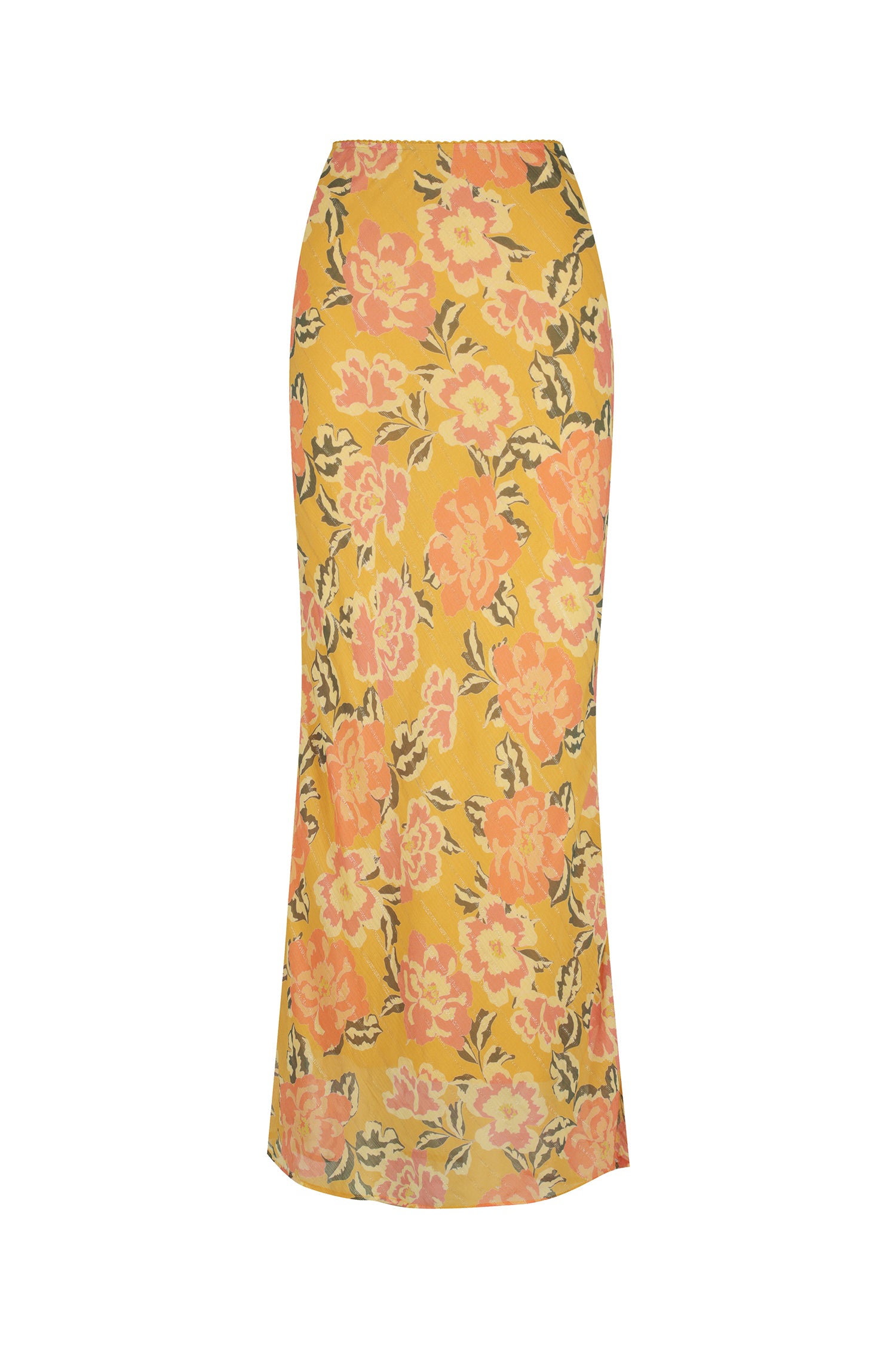 Floral pencil clearance skirt yellow