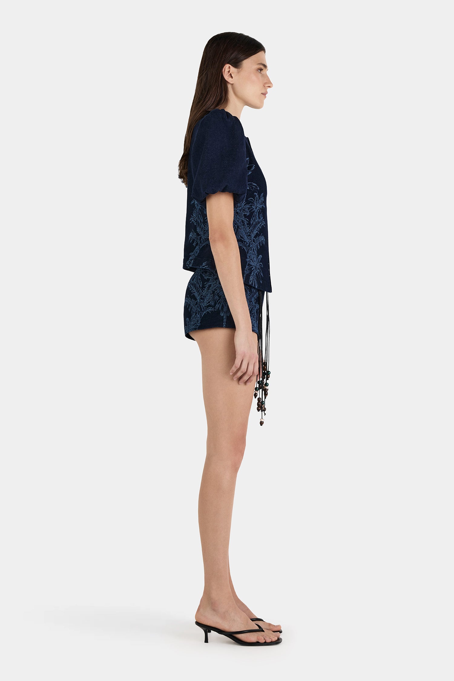 スリア　ジョージーナトップ Jacques Denim Shortie Tropicana Denim – Hansen & Gretel