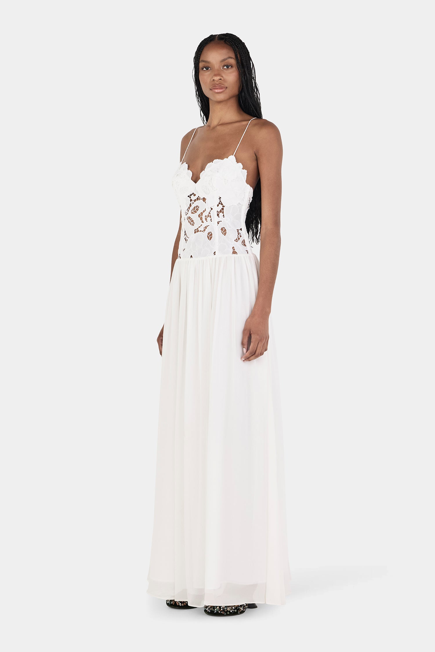 Stephanie Maxi Dress White | Women Maxi Dress | Hansen and Gretel