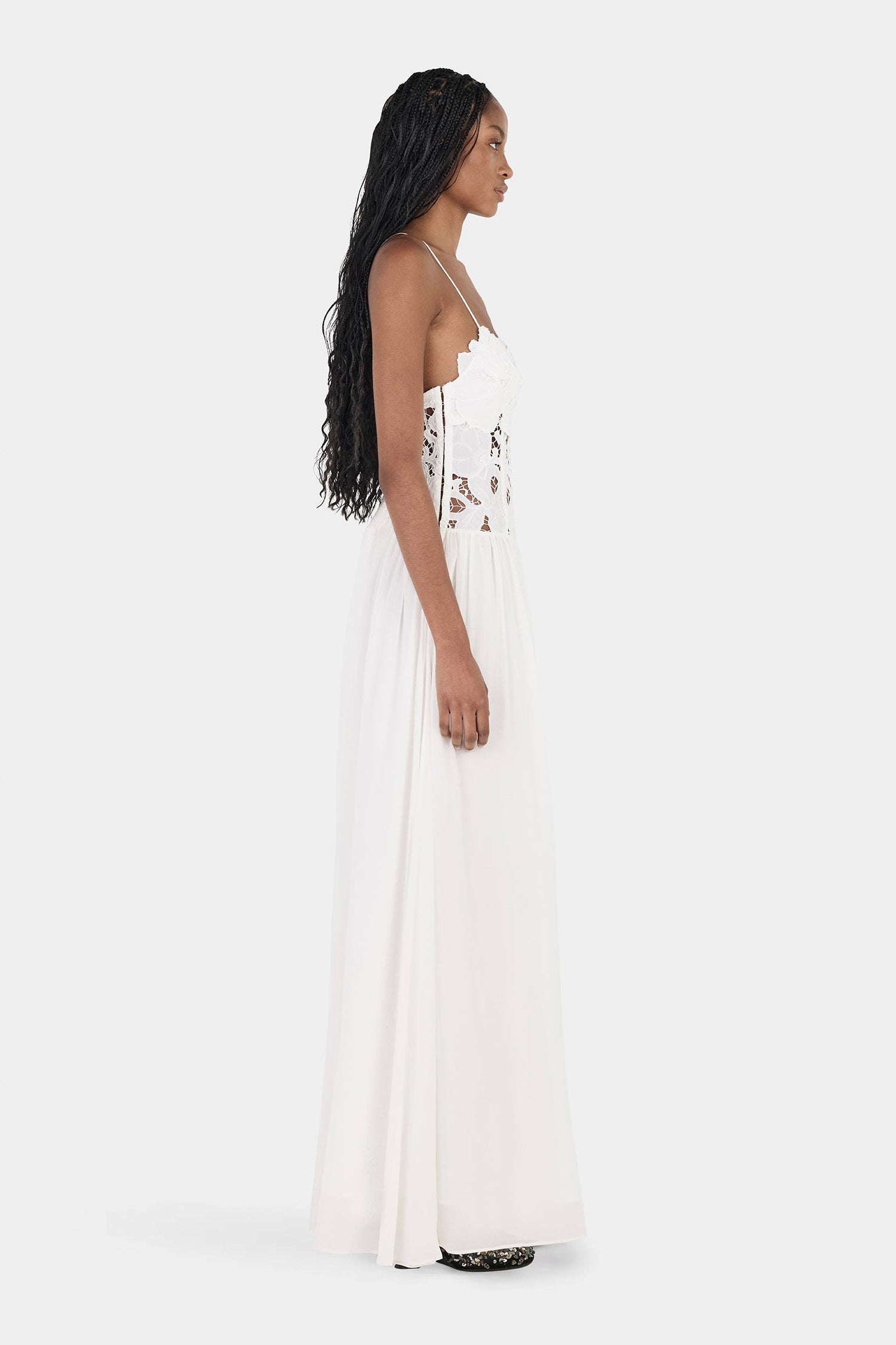 embellished floral maxi dress Embellished Scarf-Detail Maxi Dress in Pink Floral Print - 6