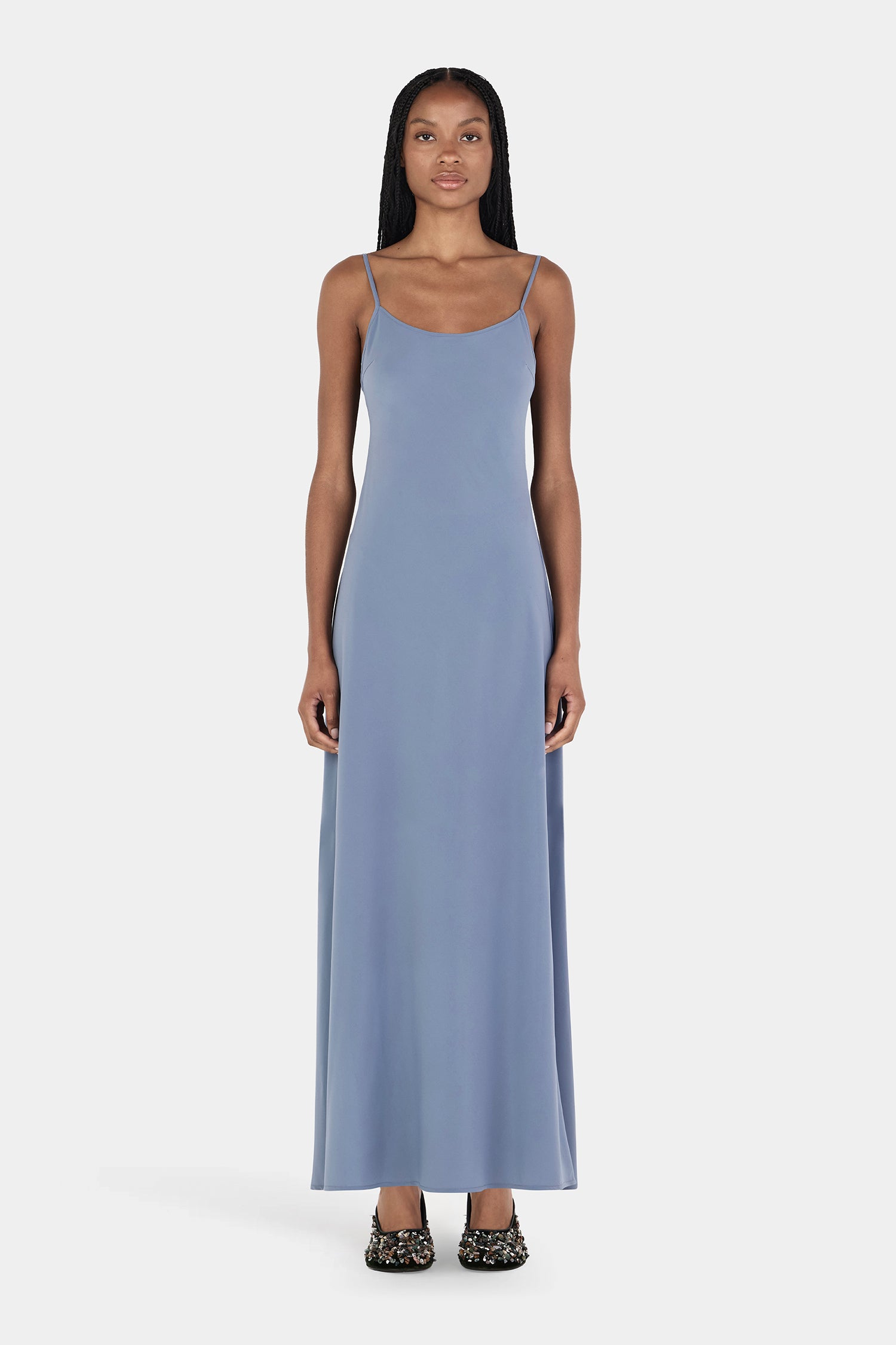 Moss Maxi Dress Steel Spot | Women's Slip Dress | Hansen and