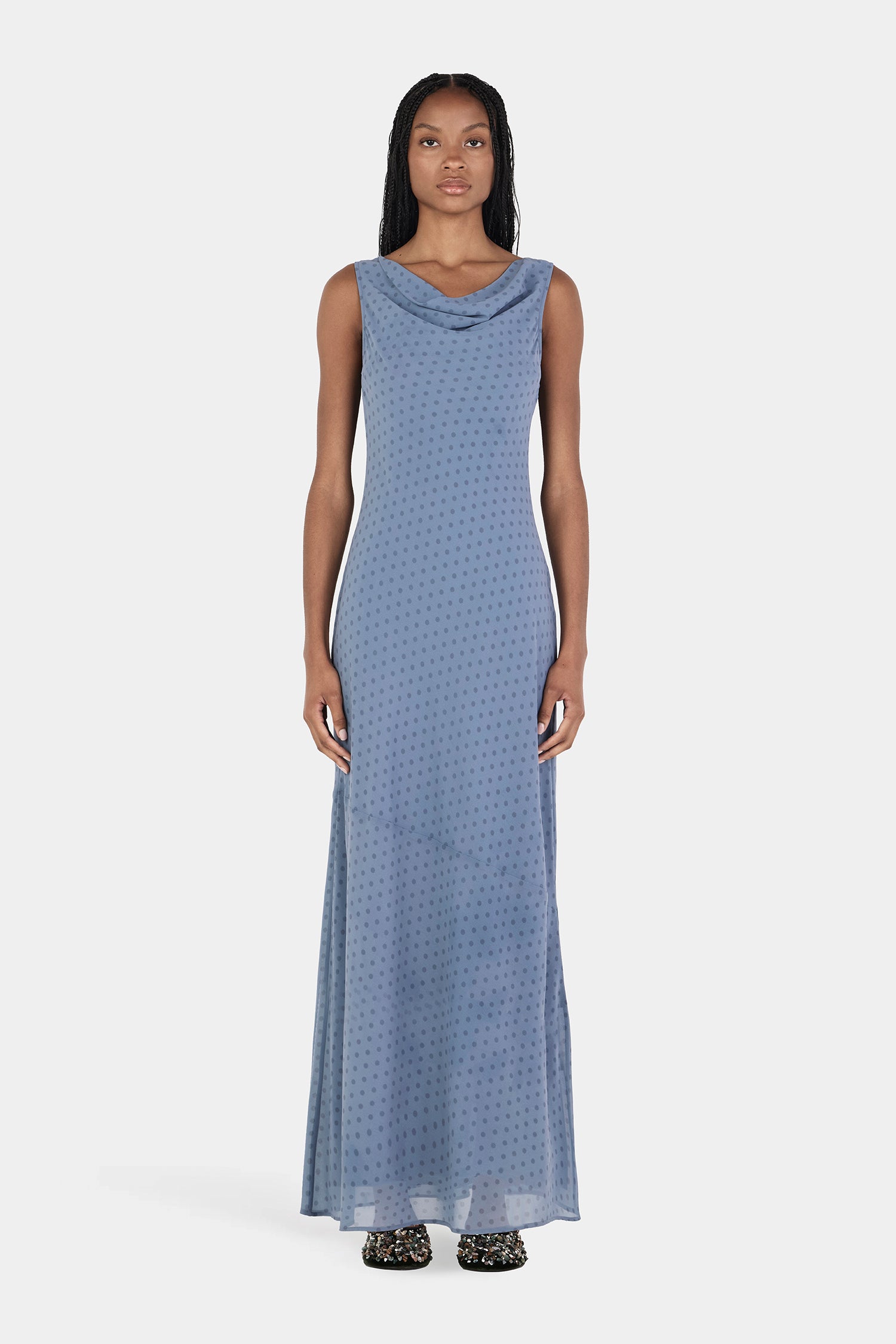 Moss Maxi Dress Steel Spot | Women's Slip Dress