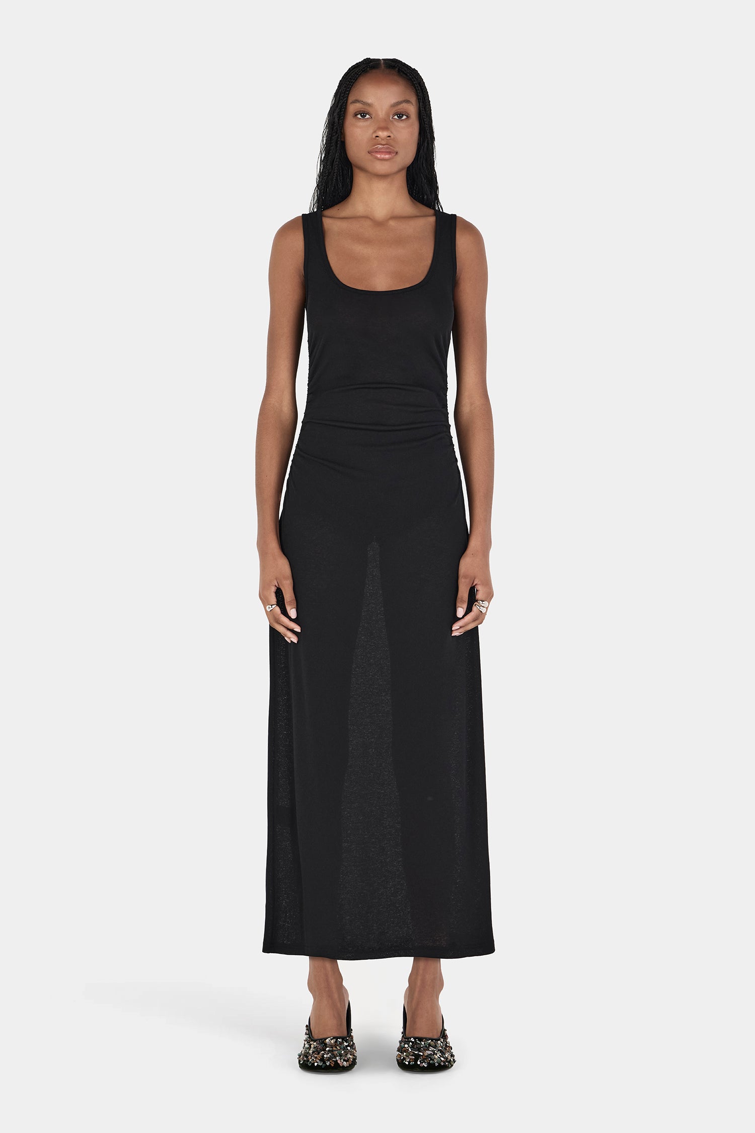 Zali Midi Dress Black | Women Midi Dress | Hansen and Gretel