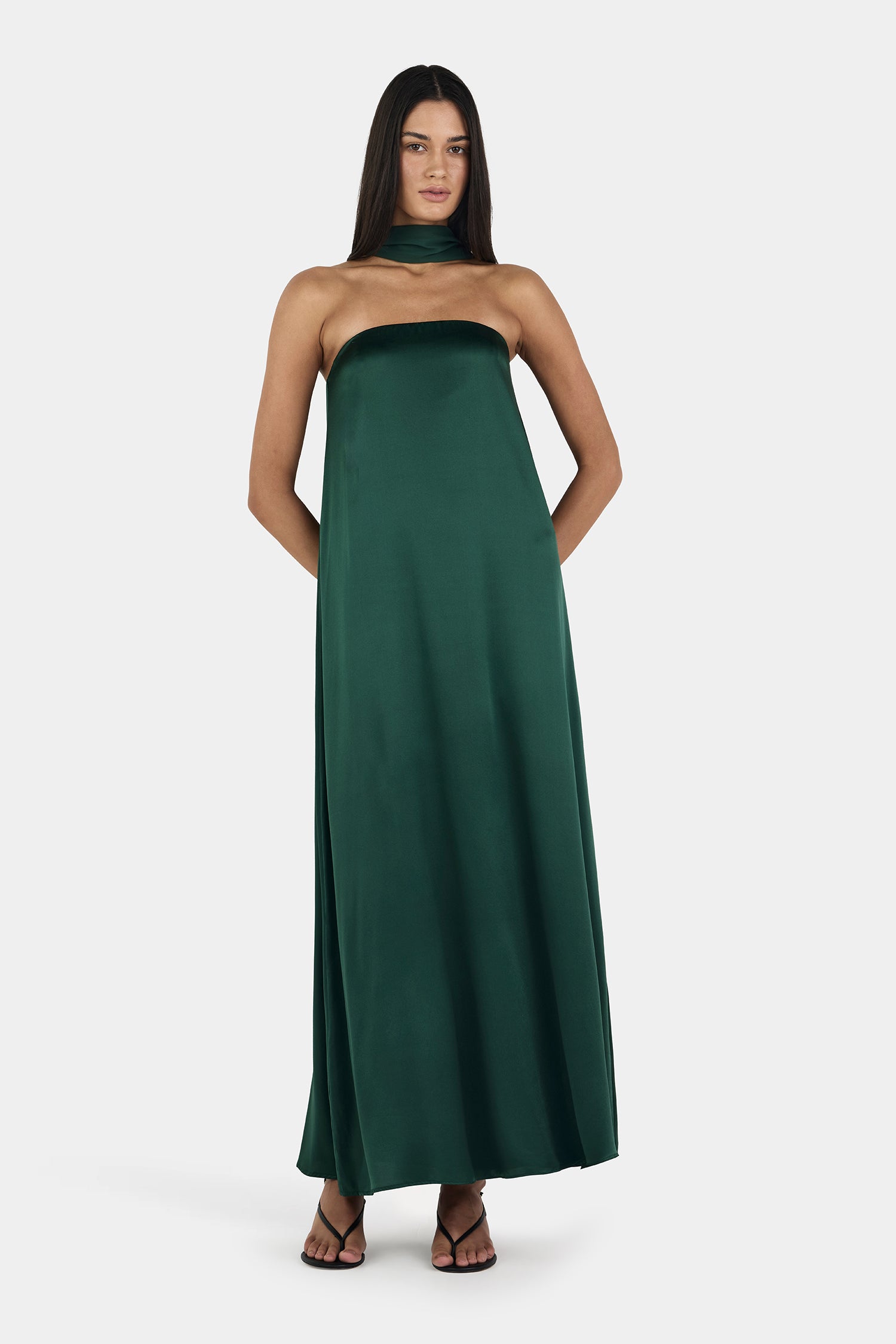 Ischia Dress Pine Green – Hansen & Gretel