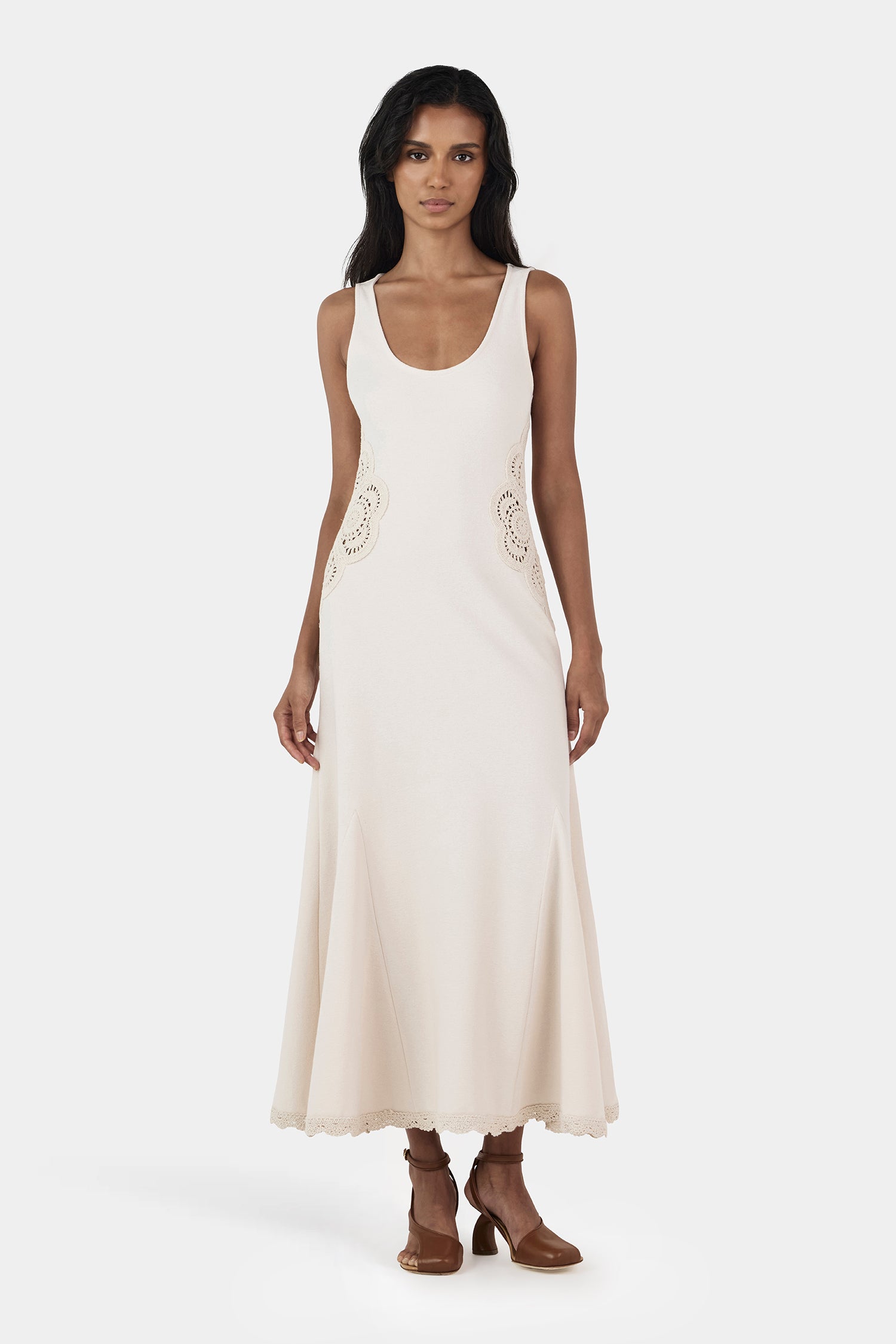 Ivy Crochet Dress Sandstone – Hansen & Gretel