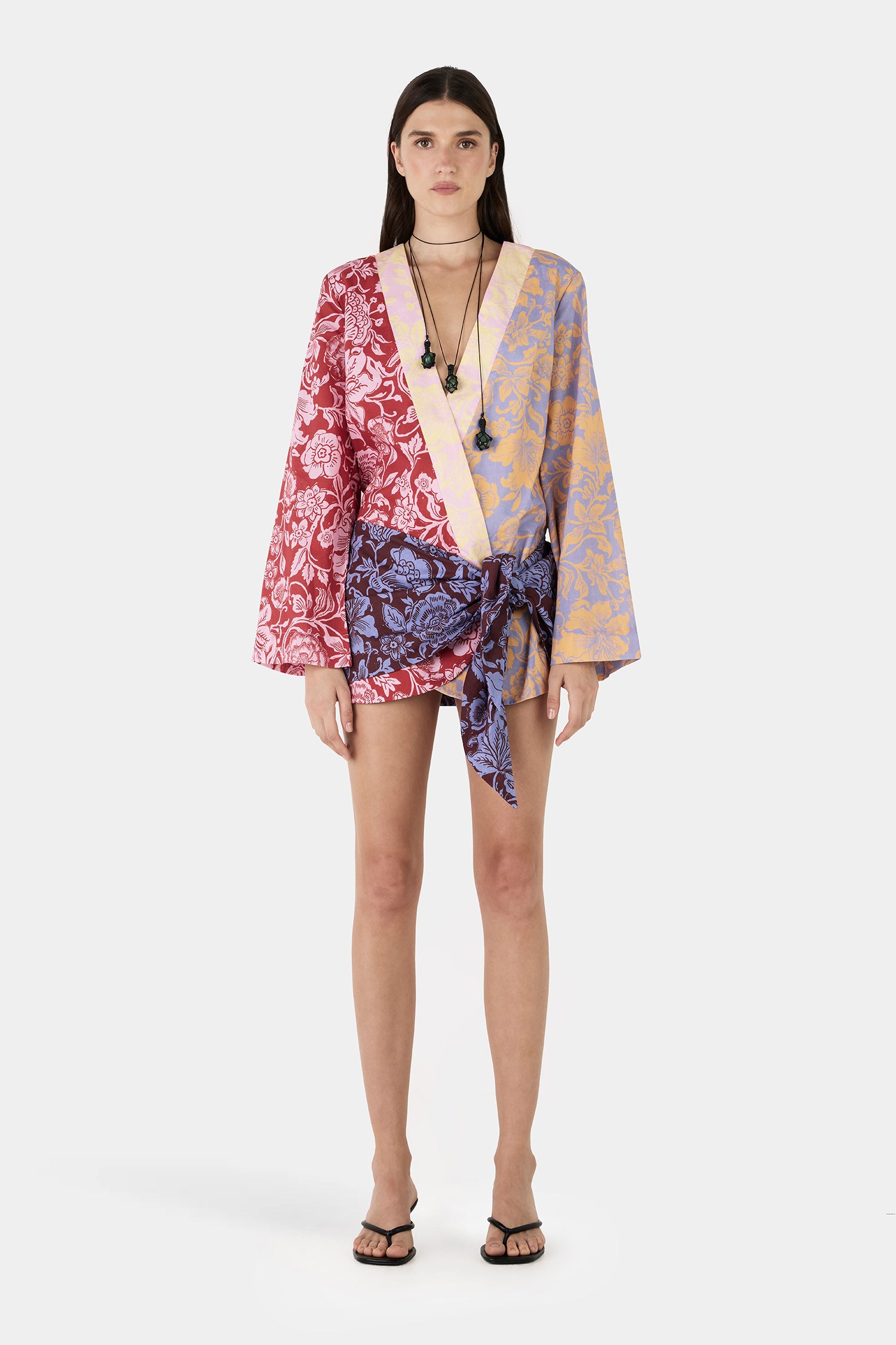 kimono wrap mini dress Kiara Wrap Mini Dress Baja Bloom – Hansen & Gretel