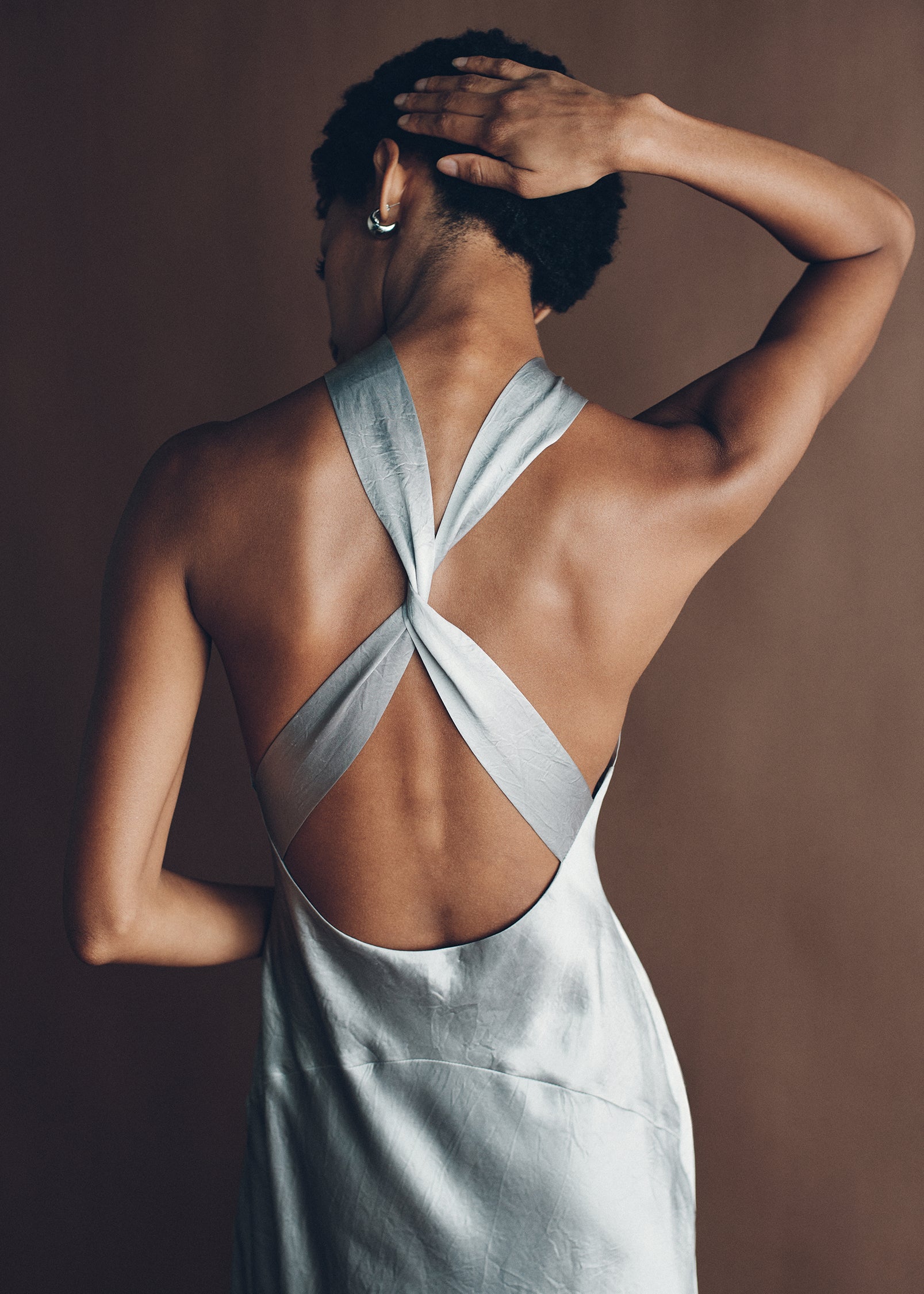 Lunar Maxi Dress Silver
