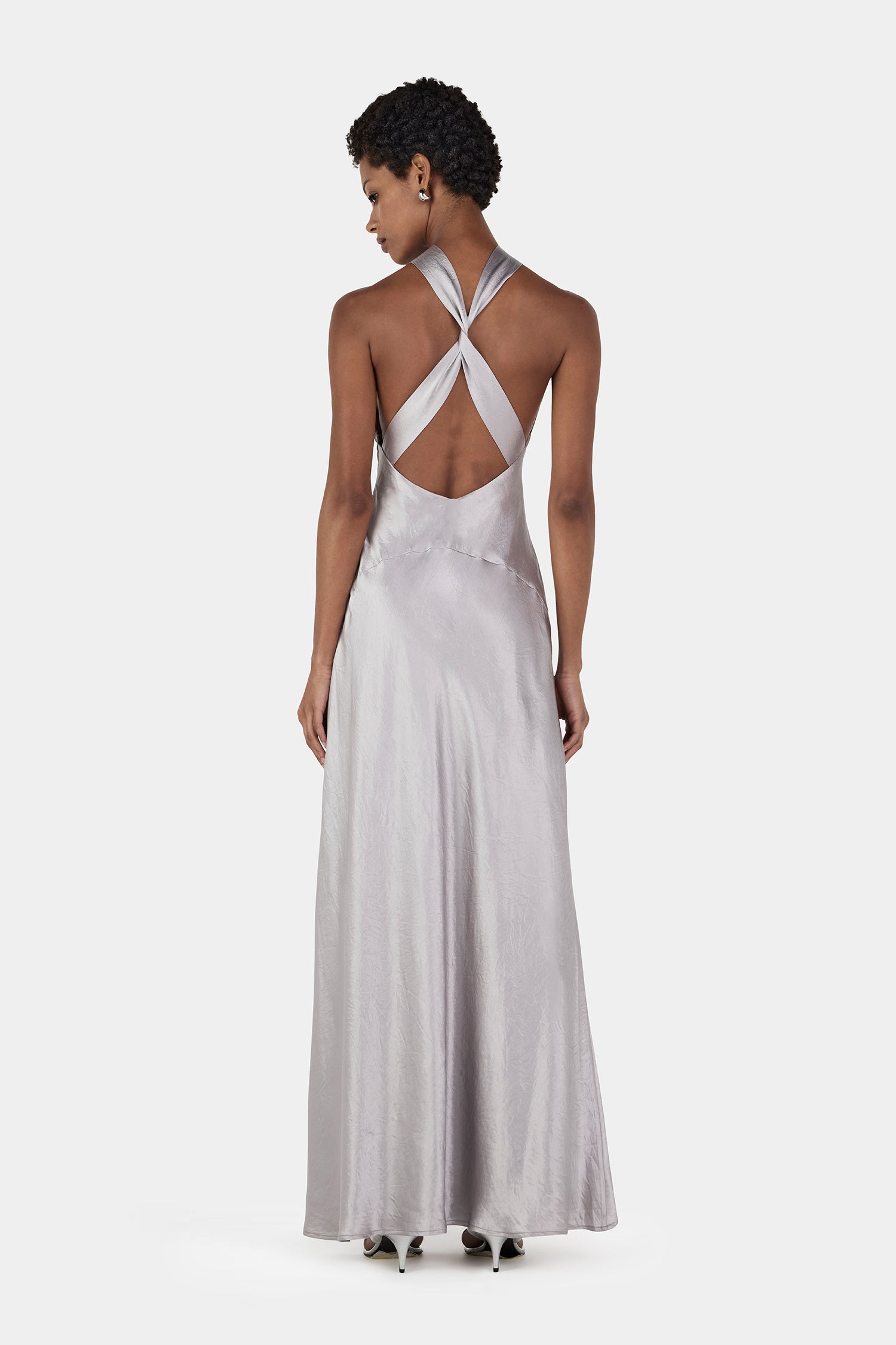 Lunar Maxi Dress Silver