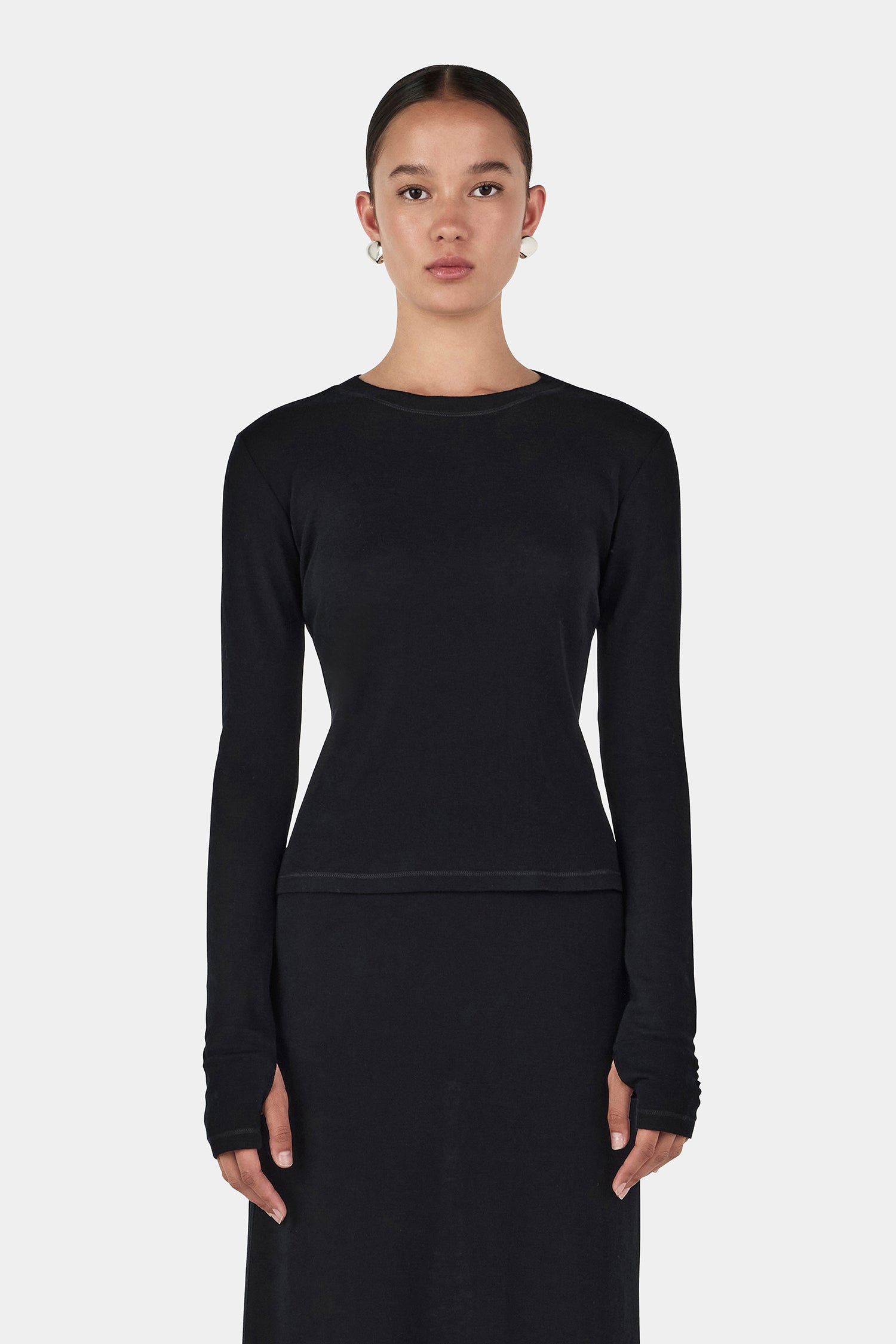 Lupe Wool Top Black – Hansen & Gretel
