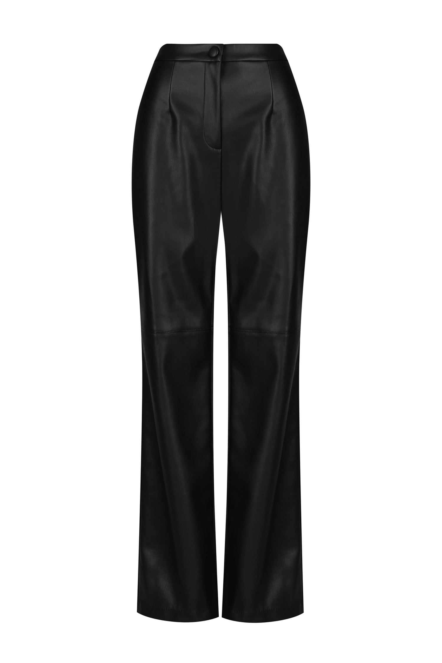 wide leg leather trousers outfit