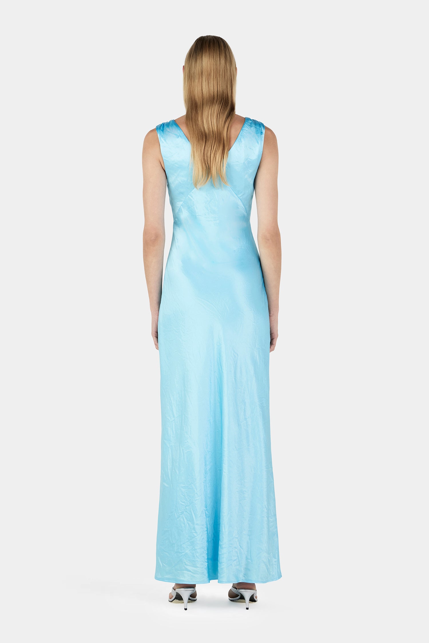 Marcelle Midi Dress Aqua  Hansen & Gretel