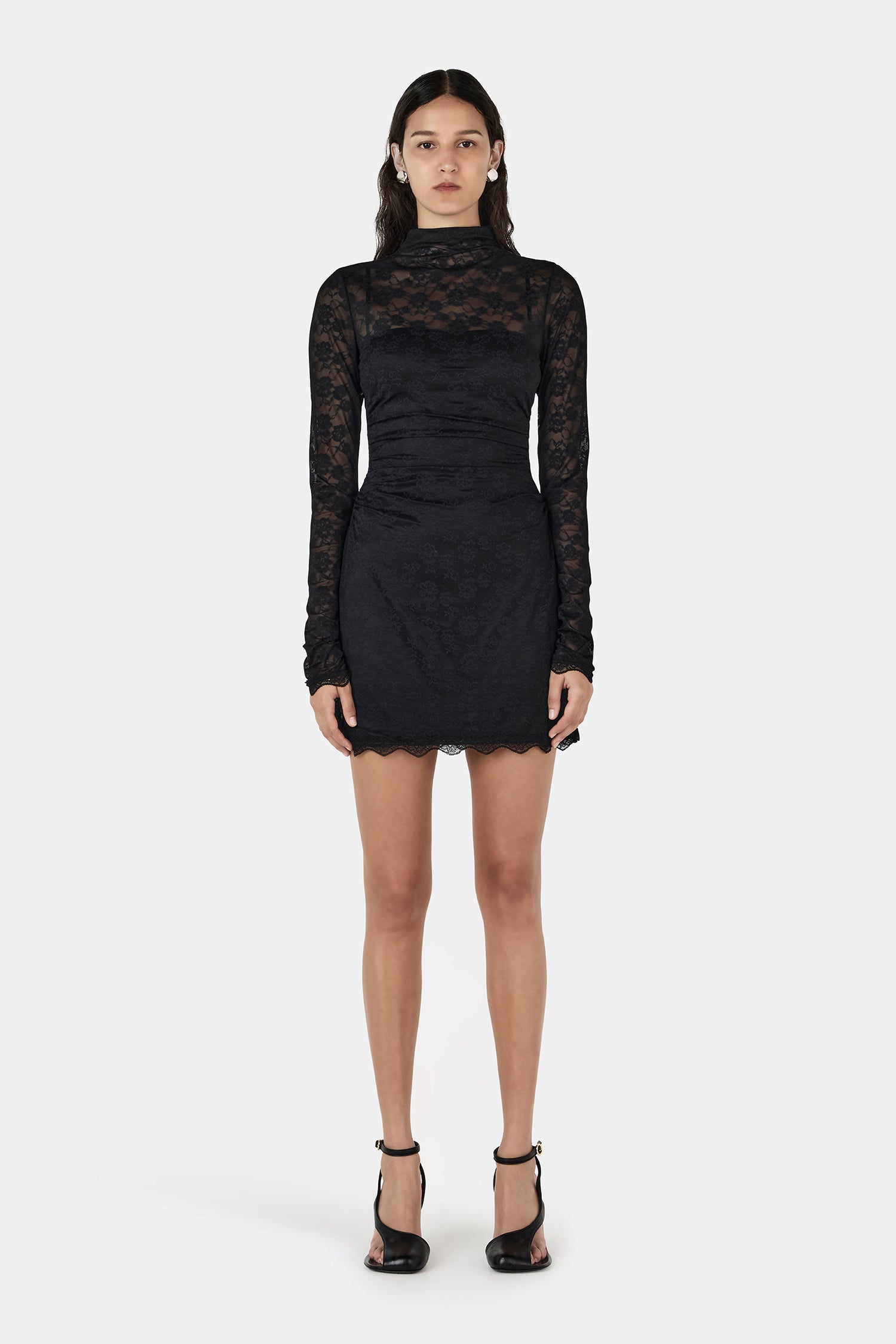 slim fit dress slacks Marco Lace Dress Black – Hansen & Gretel