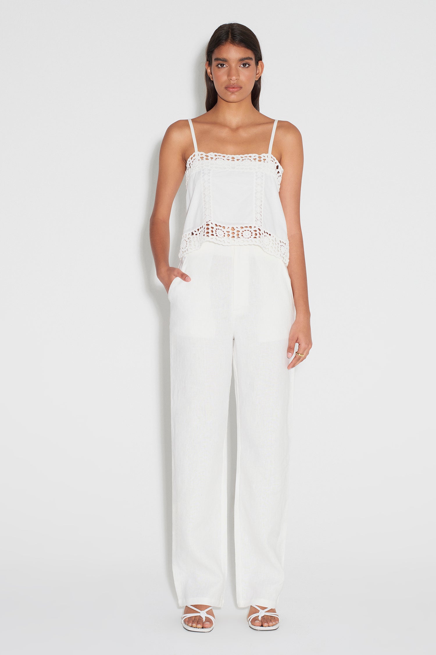 Tully Hi Waist Pant White – Hansen & Gretel