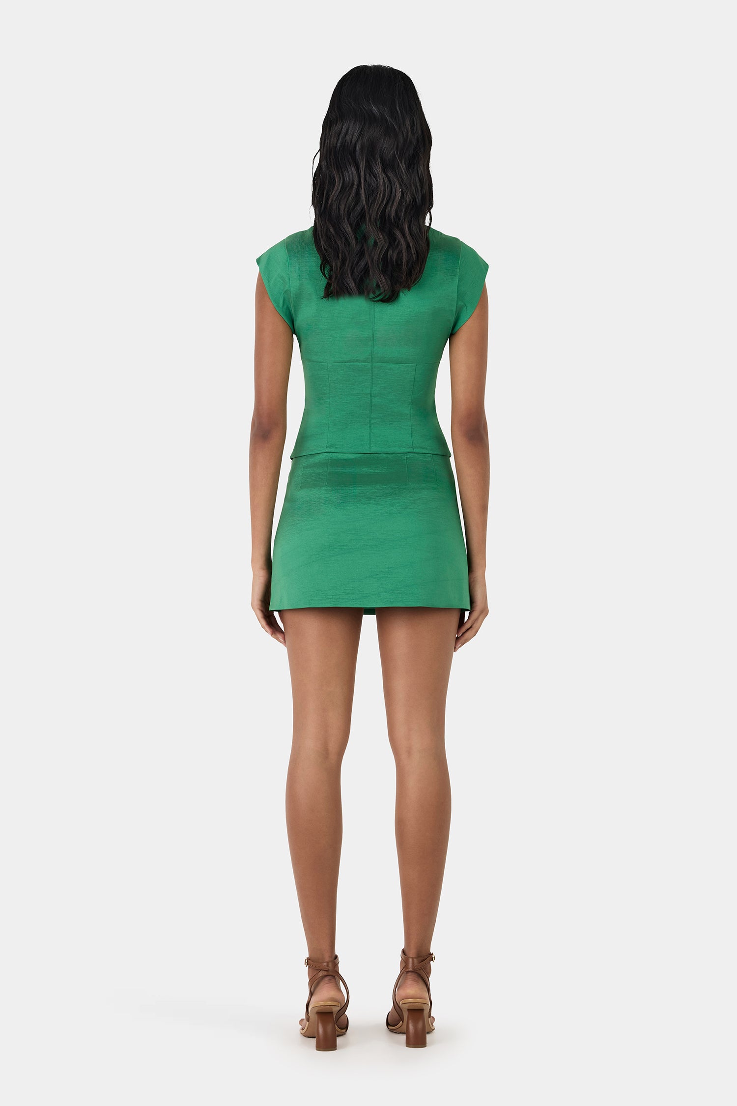 Monica Corset Top Green  Hansen & Gretel