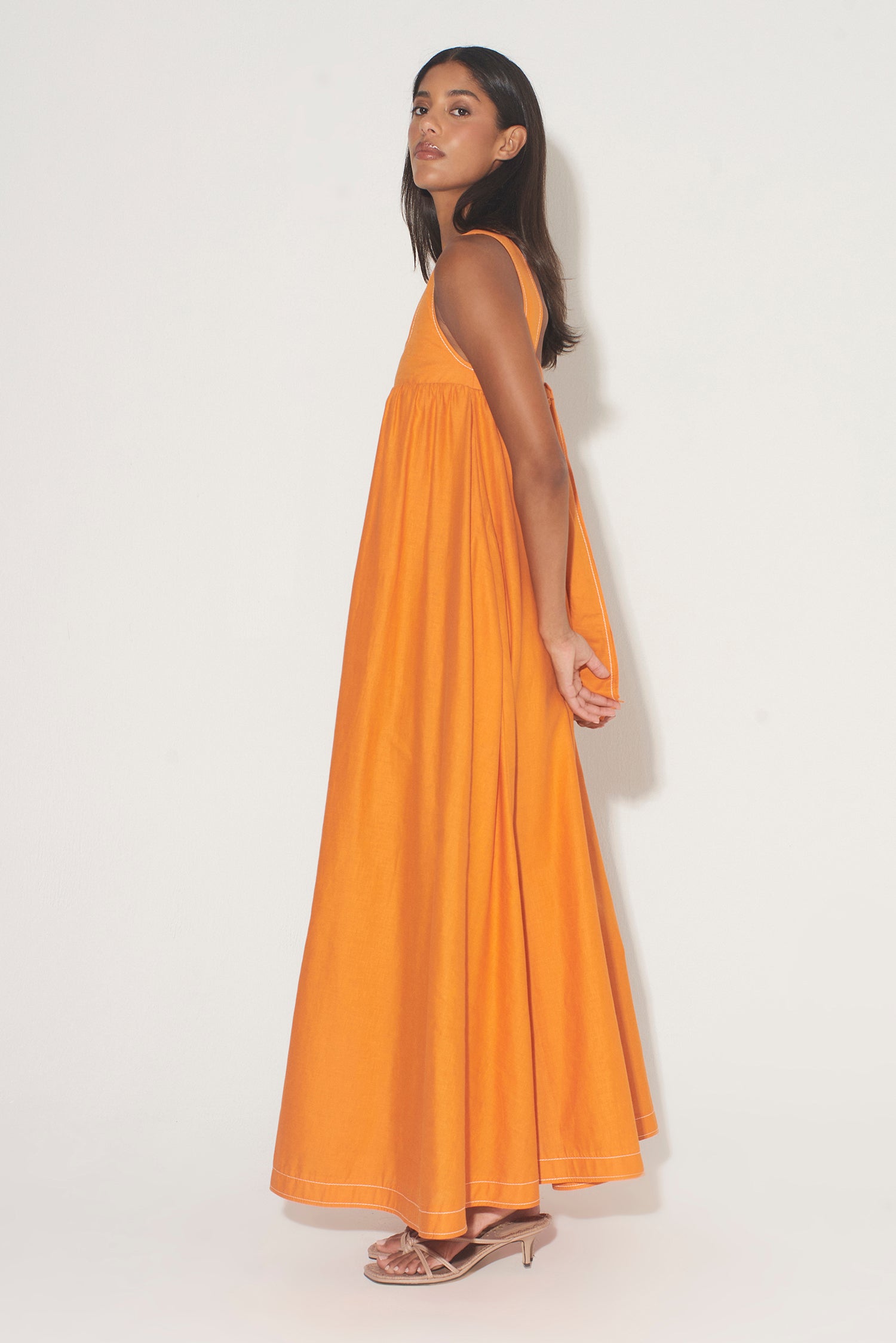 Paloma Dress Tangerine Hansen Gretel