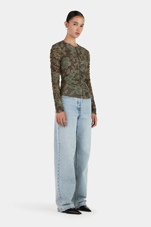 Pernille Ruched Top Cognac