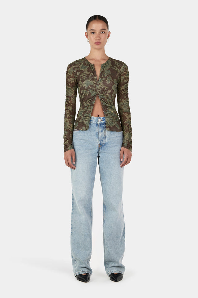 Pernille Ruched Top Cognac
