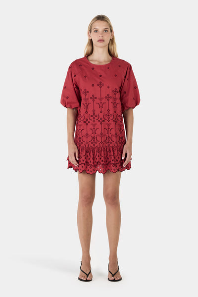 Poppy Mini Dress Cherry Anglaise – Hansen & Gretel