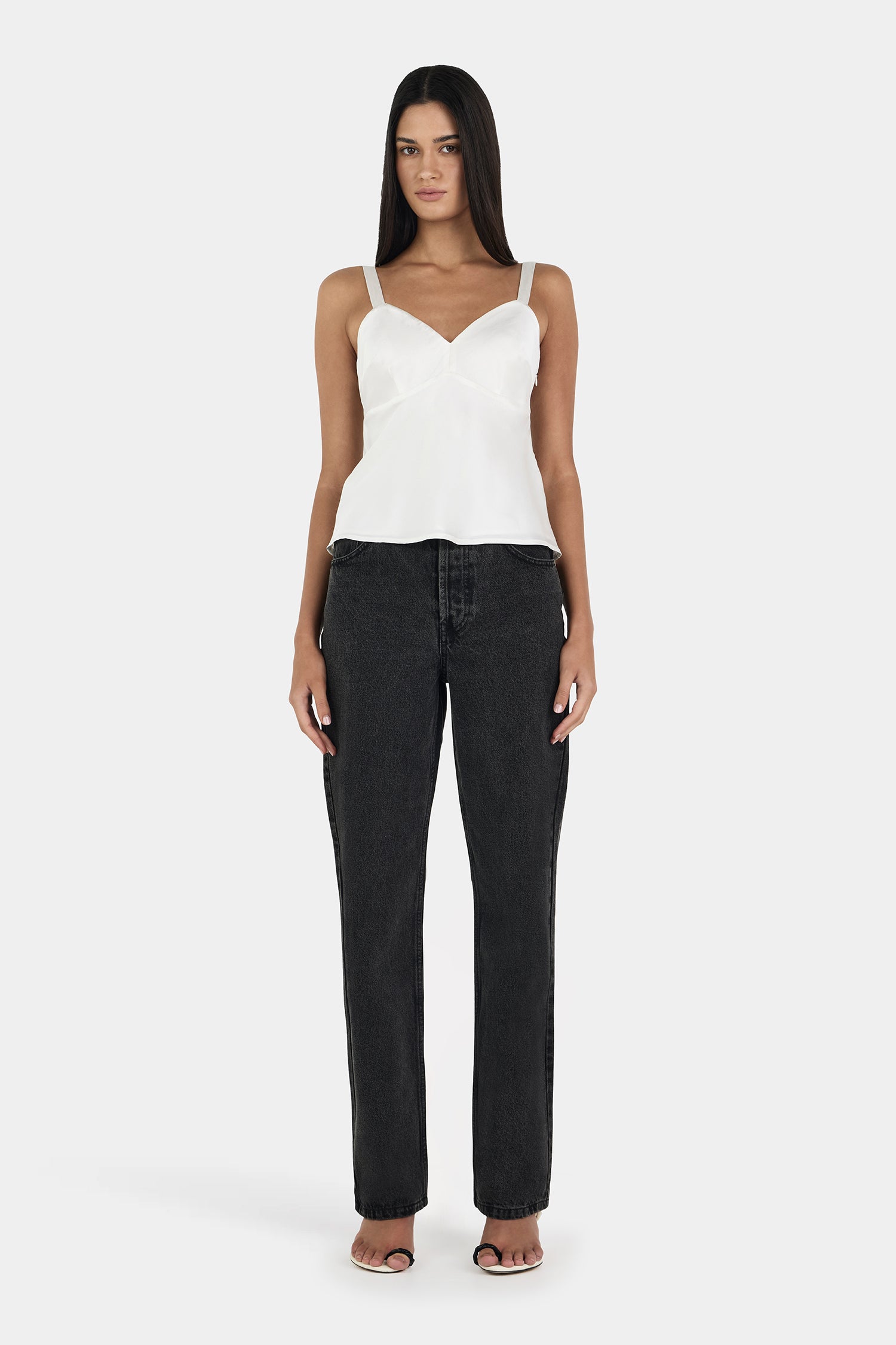 Quinn Silk Cami Bone – Hansen & Gretel