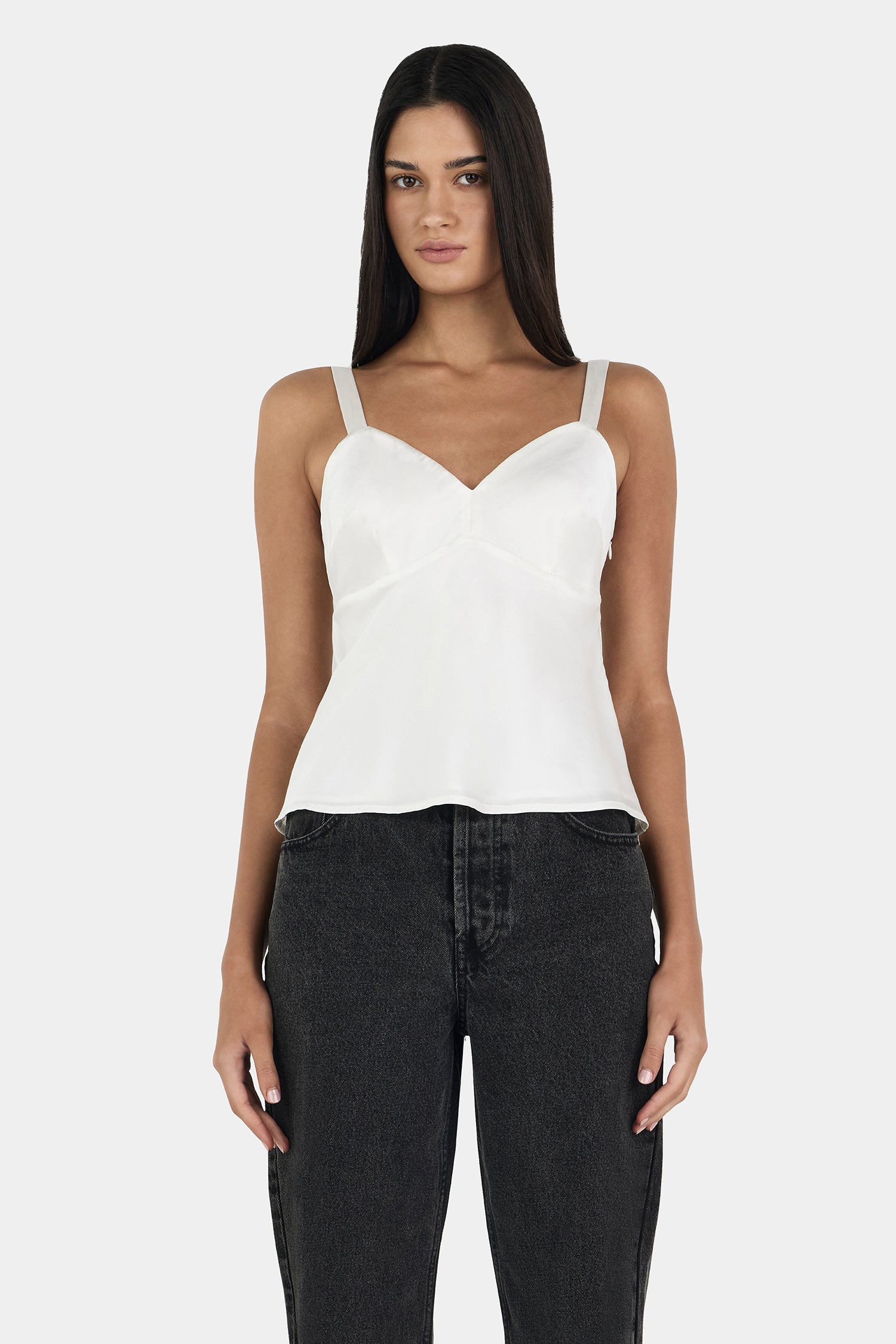 Quinn Silk Cami Bone – Hansen & Gretel