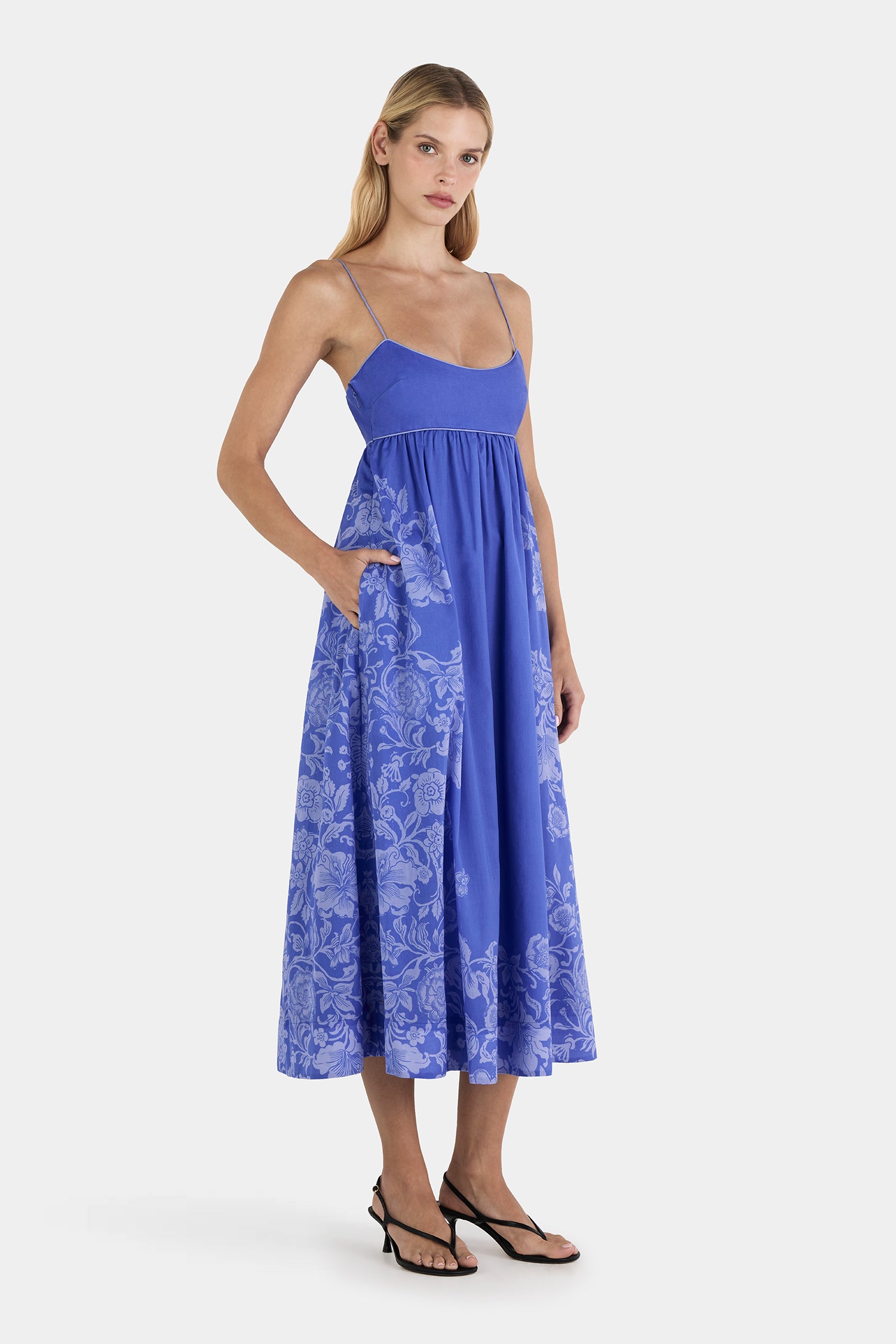 Sadie Midi Dress Baja Bloom-L / BAJA BLOOM